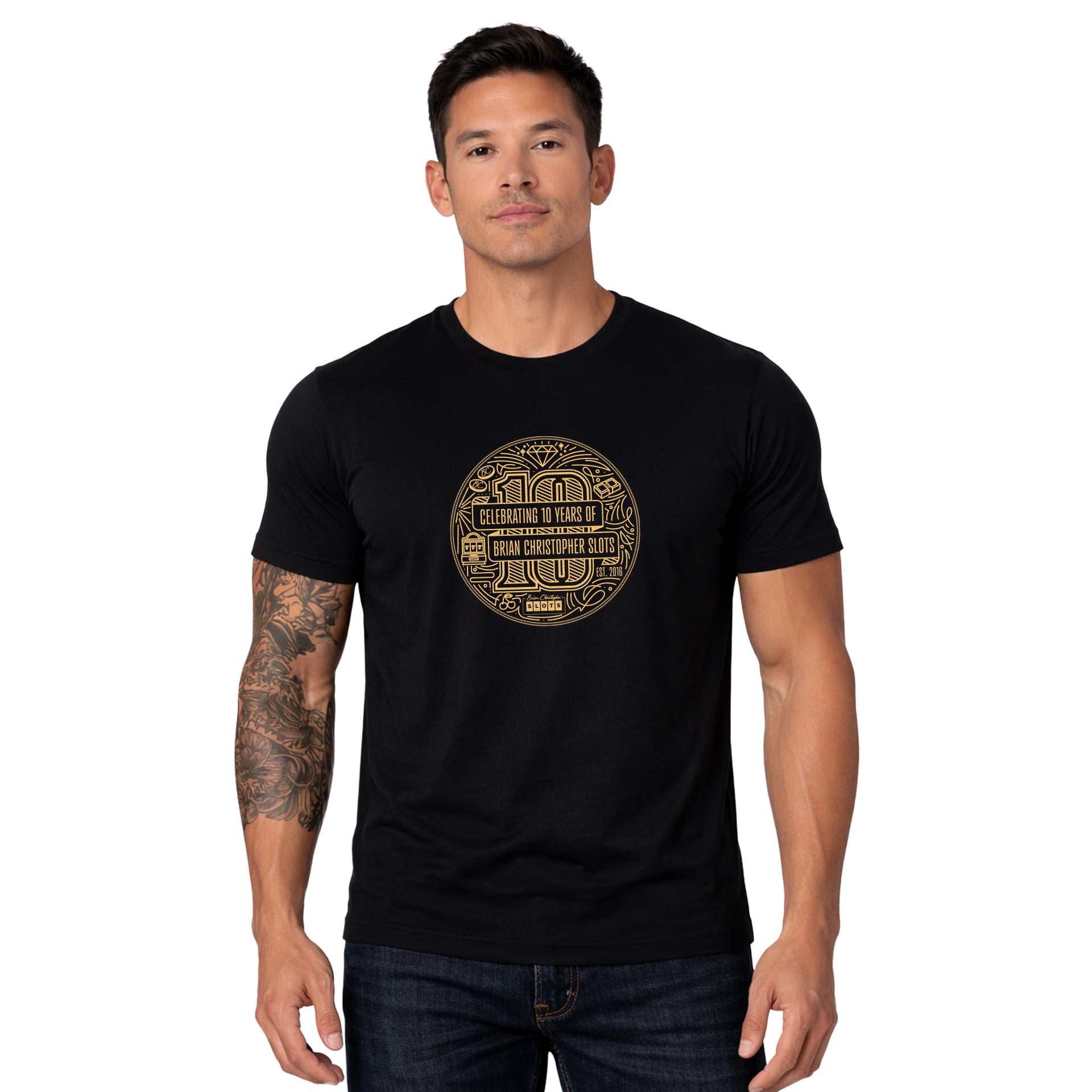 Set of 3 Coins Set + Matching T-Shirt Bundle: 10th Anniversary (engraved)+ Brian + Marco Coins