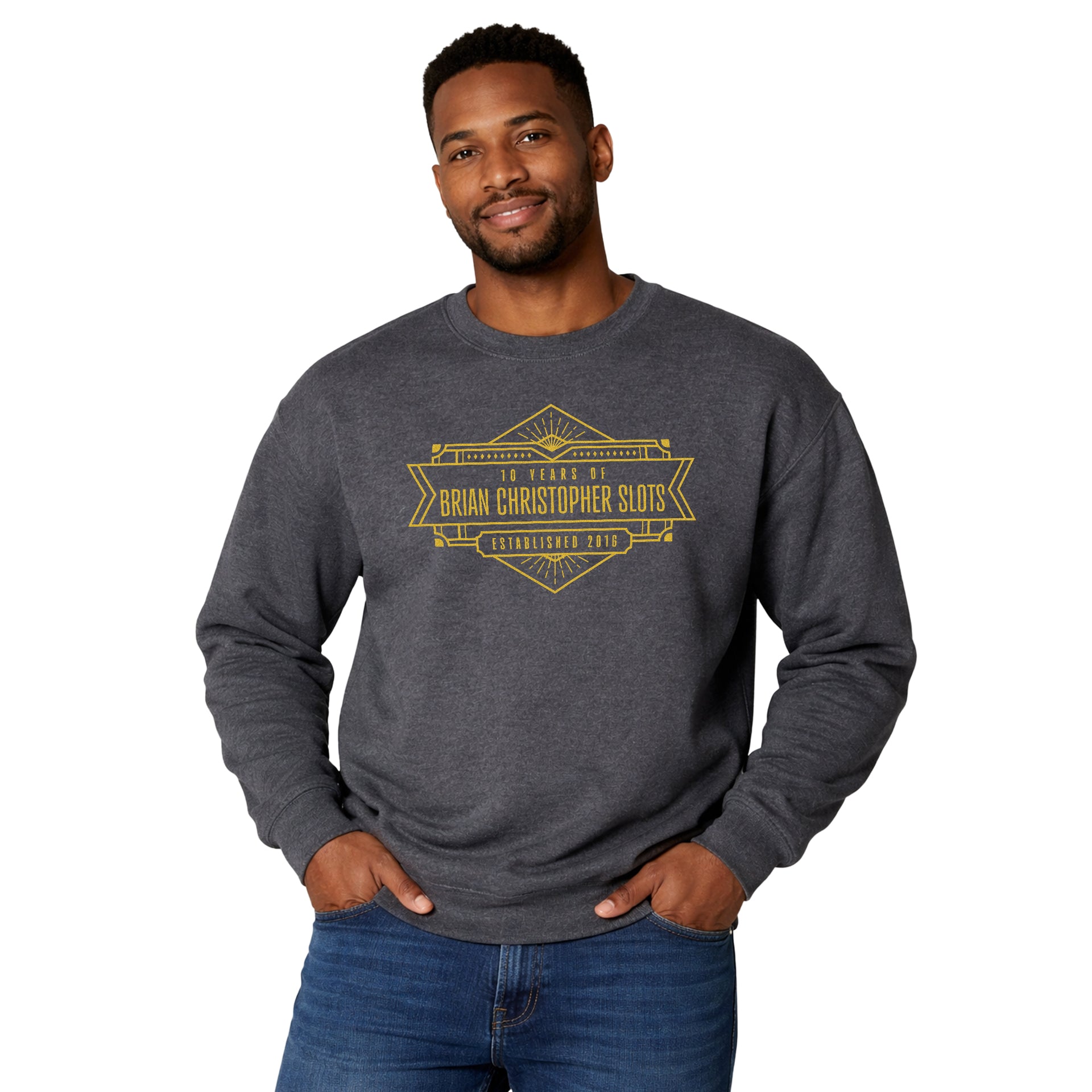 NEW! Metallic 10 Year Anniversary Crew Sweatshirt