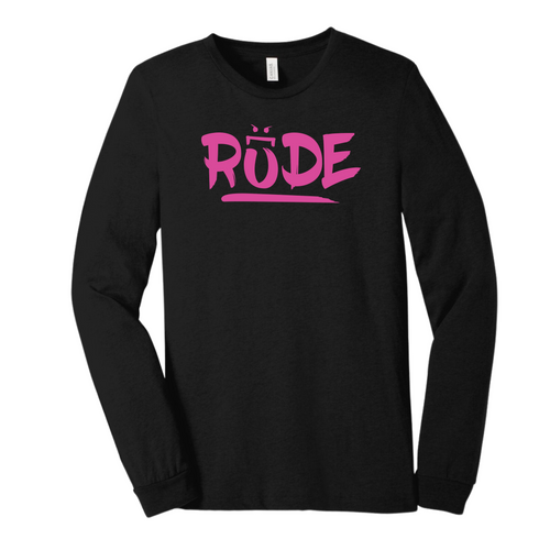 Rude long sleeve T-shirt in pink front