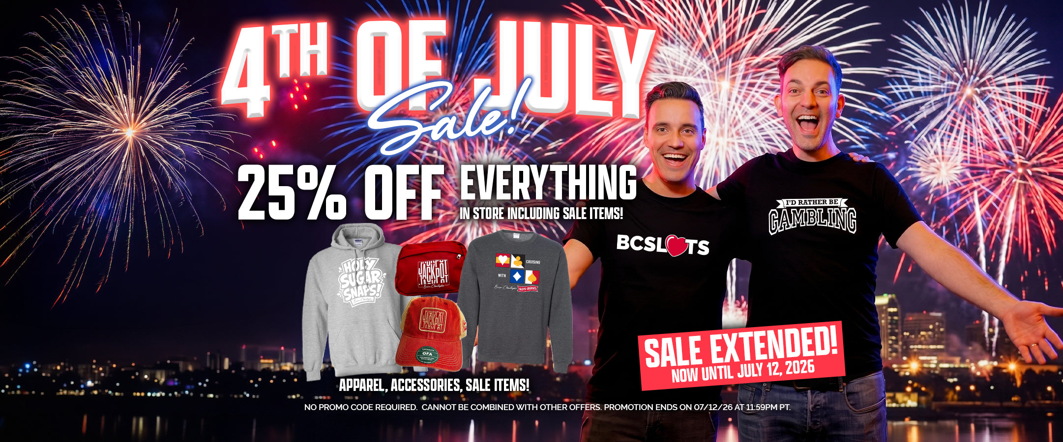 4th of July Sale: 25% off EVERYTHING, including sale items! Sale ends 7/12/26 at 11:59 pm.