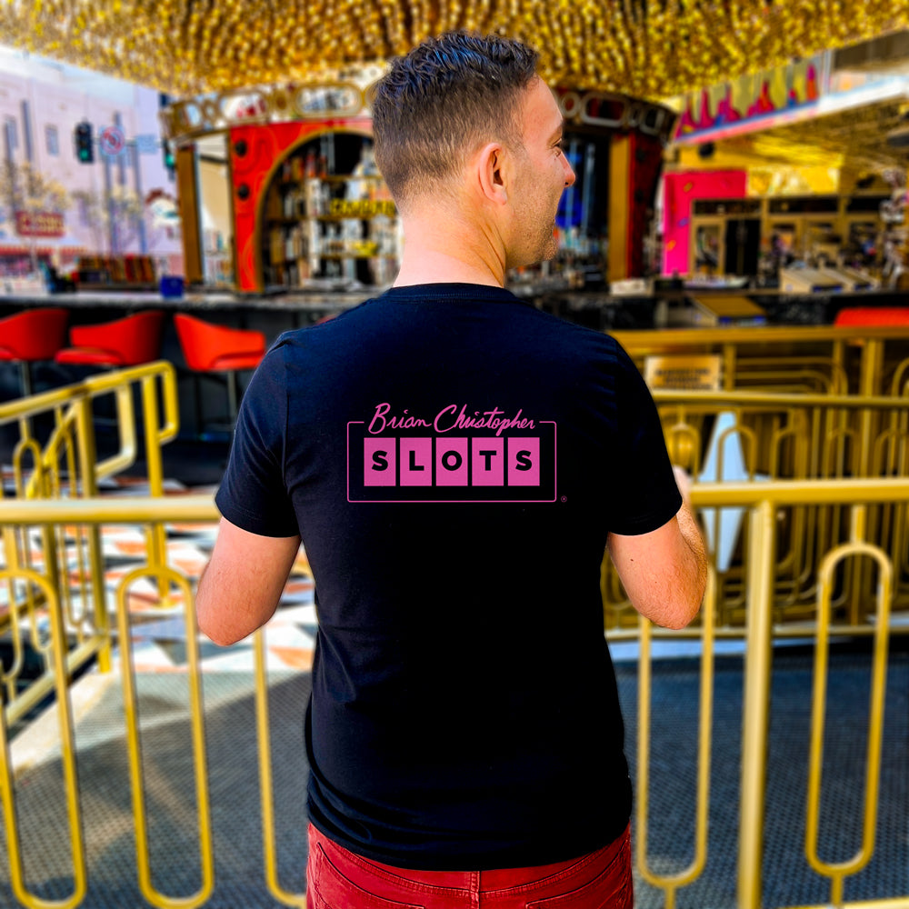 BCSlots Chest & Back Logo Crew & V-Neck Tee