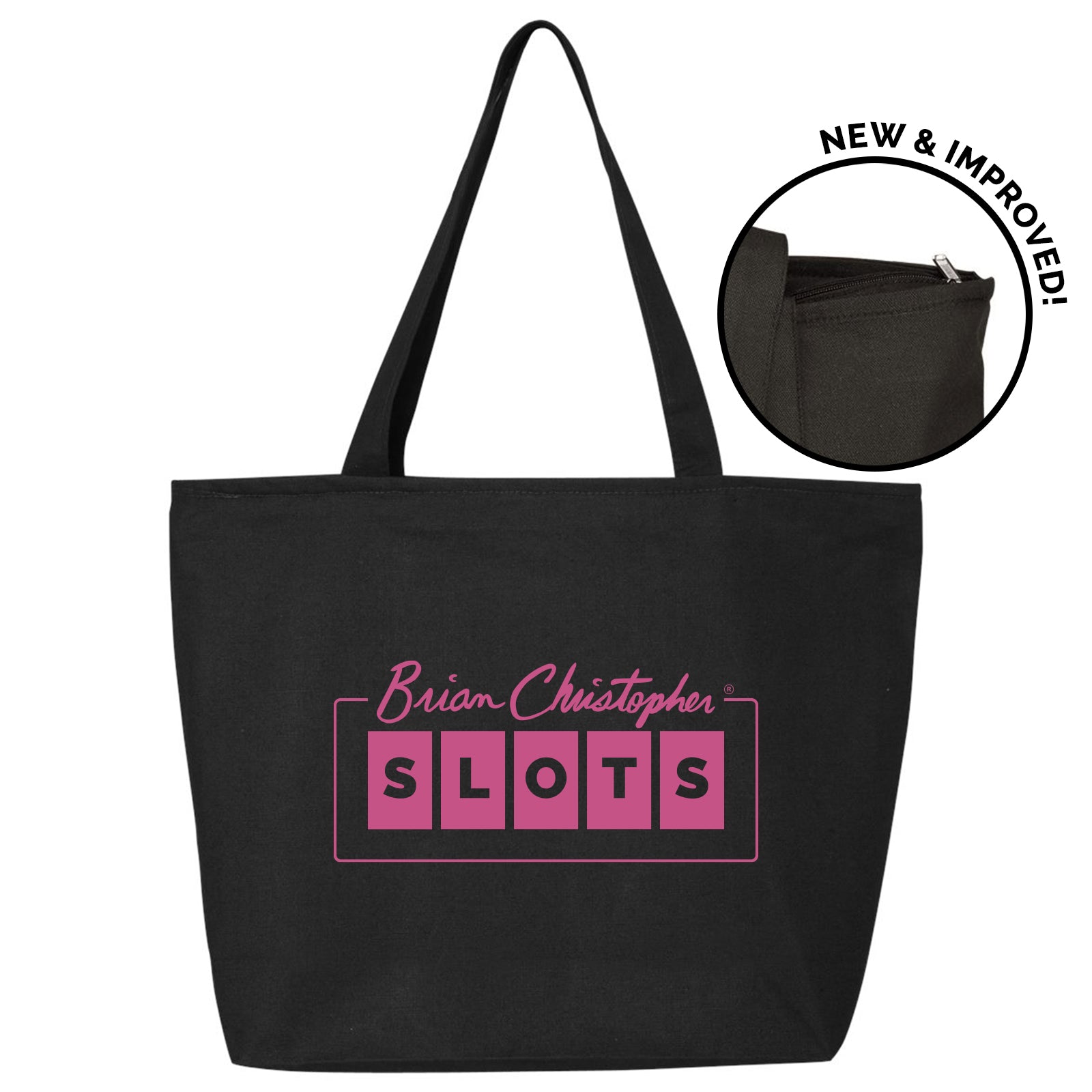 BCSlots HotPink Tote Front