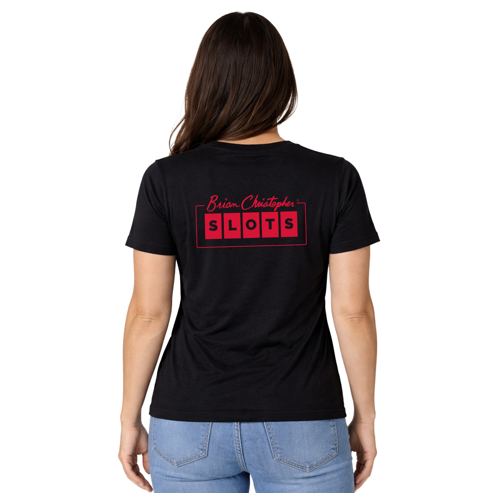 BCSlots Chest & Back Logo Crew & V-Neck Tee