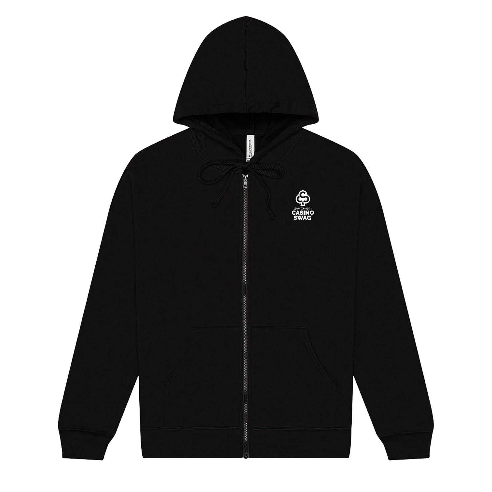 White cs logo chest fullzip