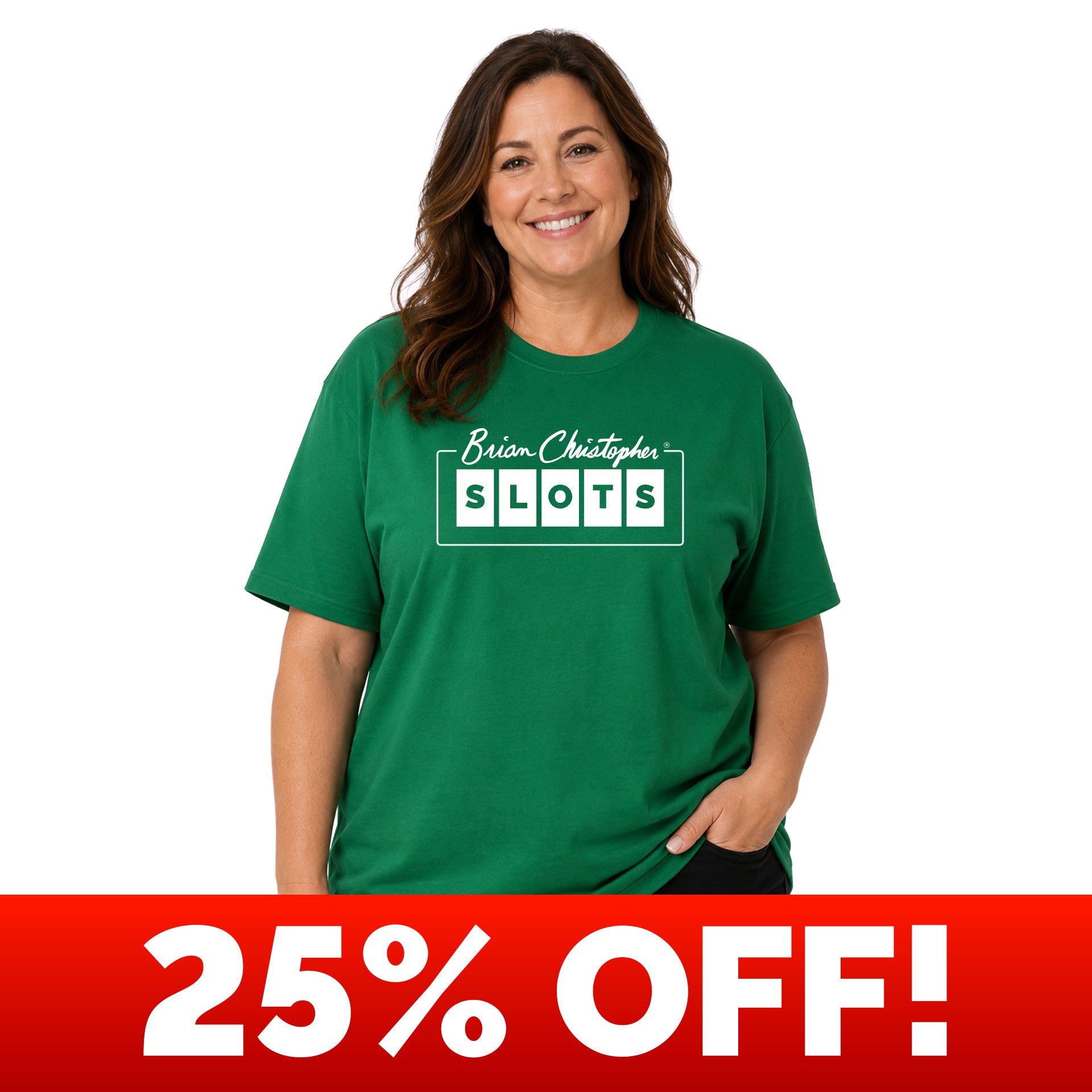 BCSlots Green Crew & V-Neck Tee