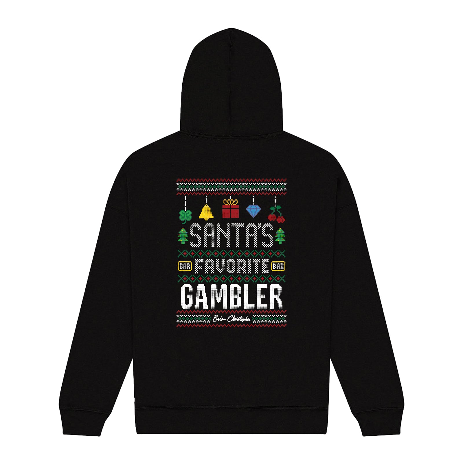 Santa's Favorite Gambler Full Zip Hoodie