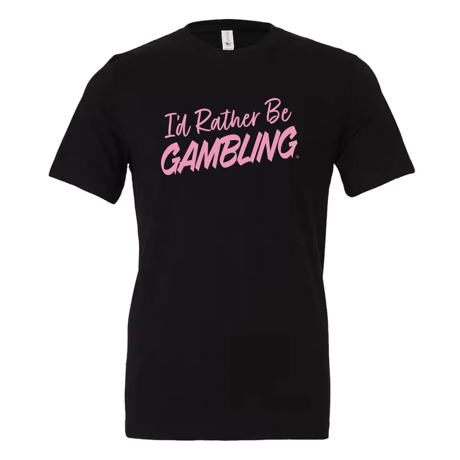 I'd Rather Be Gambling (Baby Pink) V-Neck Unisex Tee