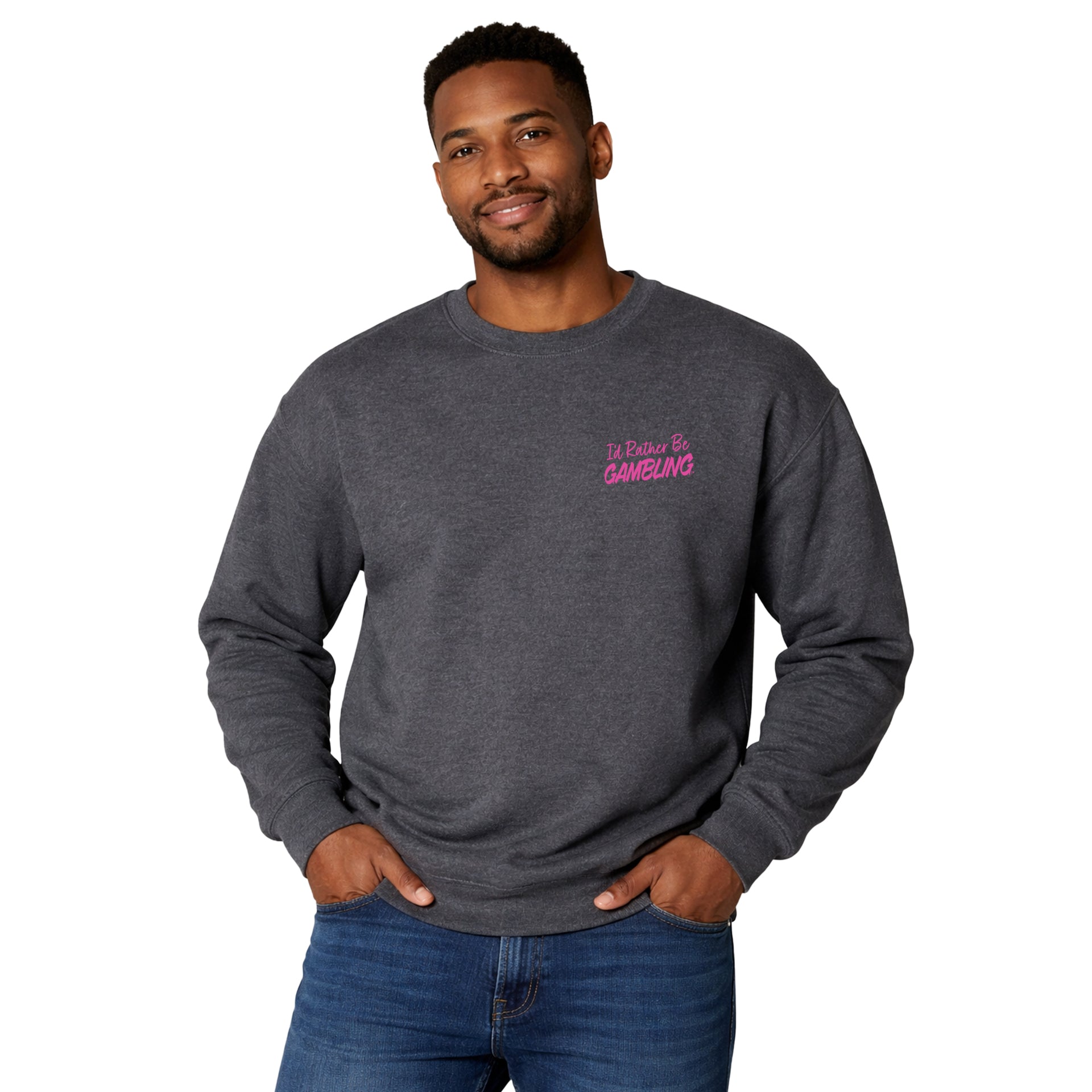 I'd Rather Be Gambling Chest & Back Crew Sweatshirt