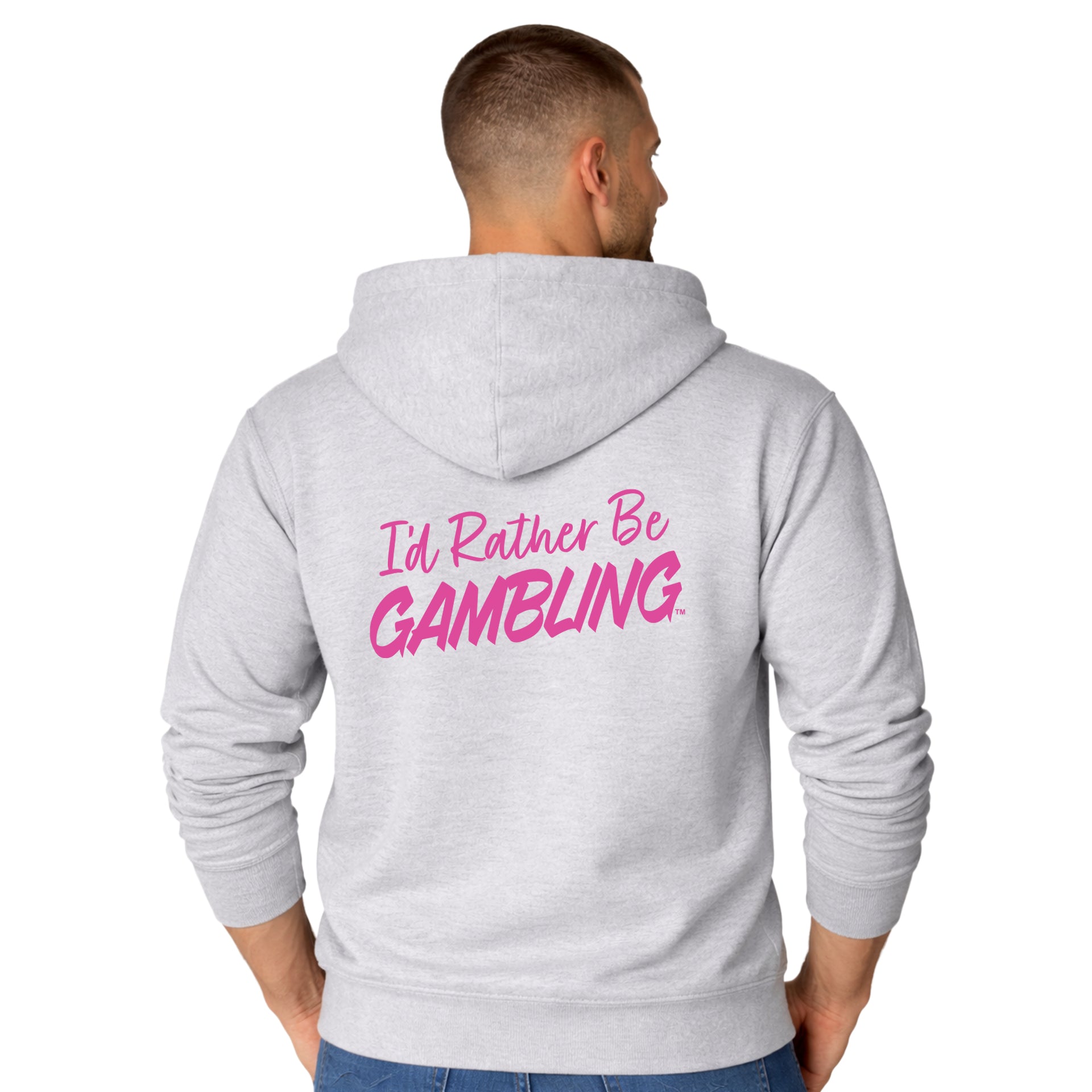 I'd Rather Be Gambling Chest & Back Logo Pullover Hoodie