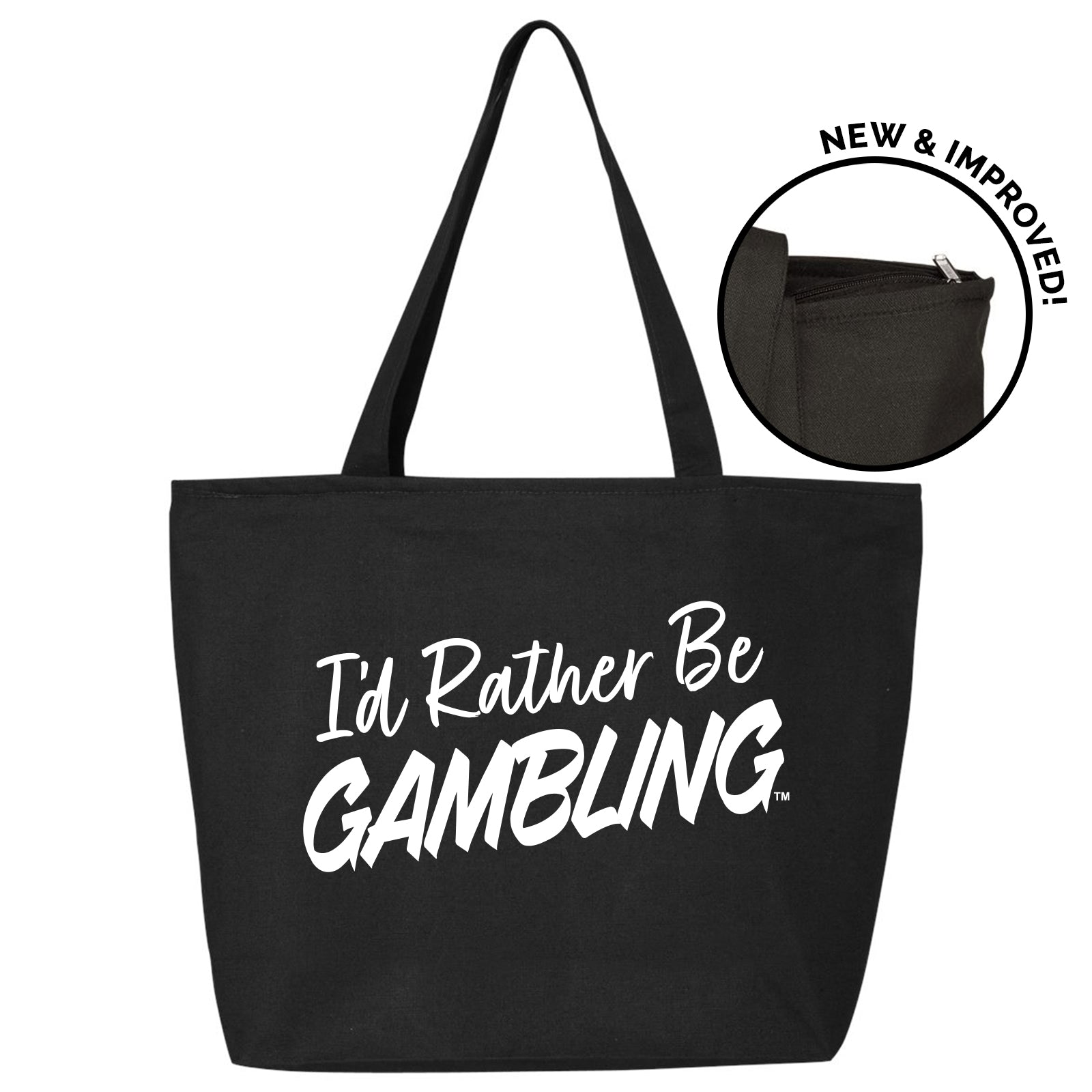 Id RatherBeGambling Tote Front