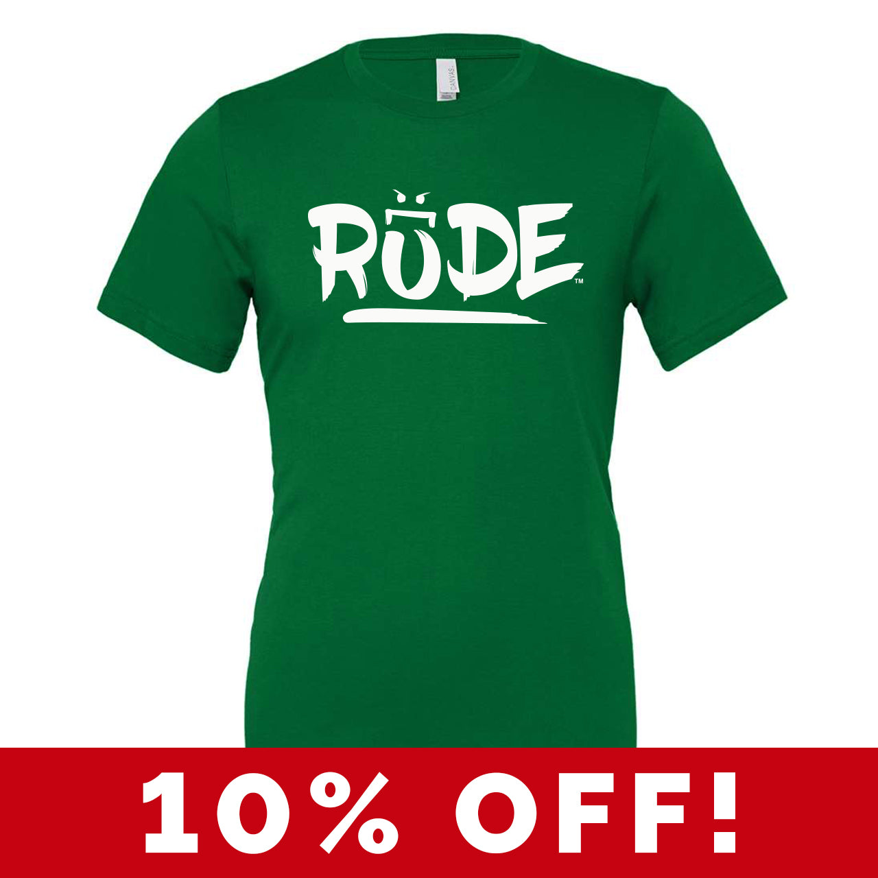 Rude Green Crew & V-Neck Tee
