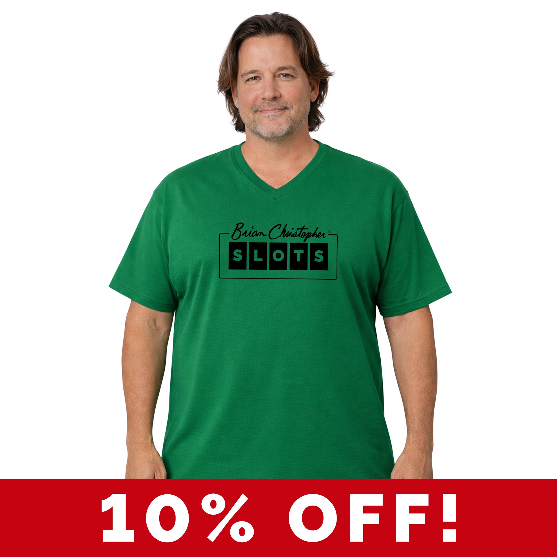 BCSlots Green Crew & V-Neck Tee