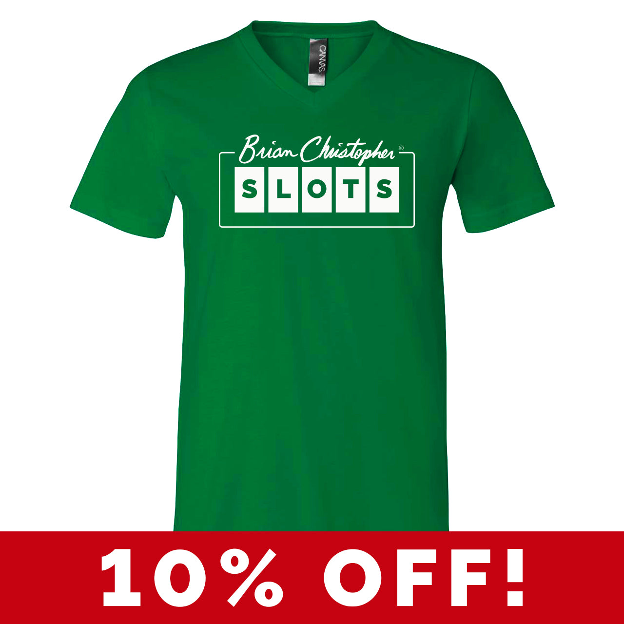 BCSlots Green Crew & V-Neck Tee