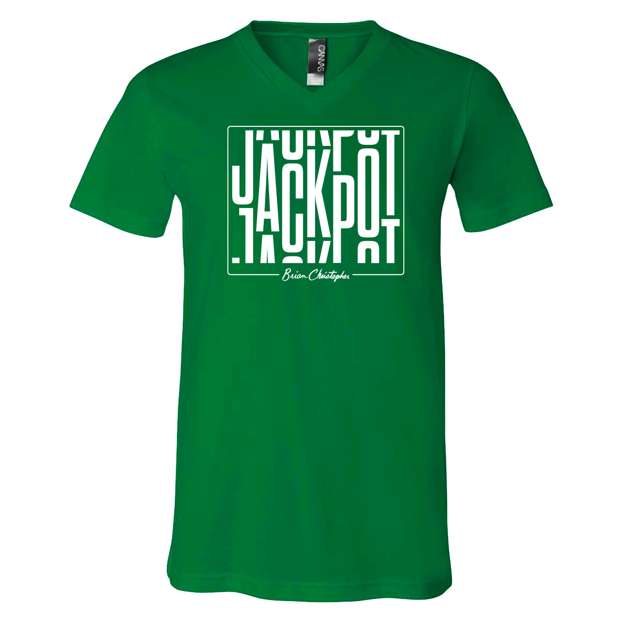 LIMITED TIME: Jackpot Green V-Neck Tee