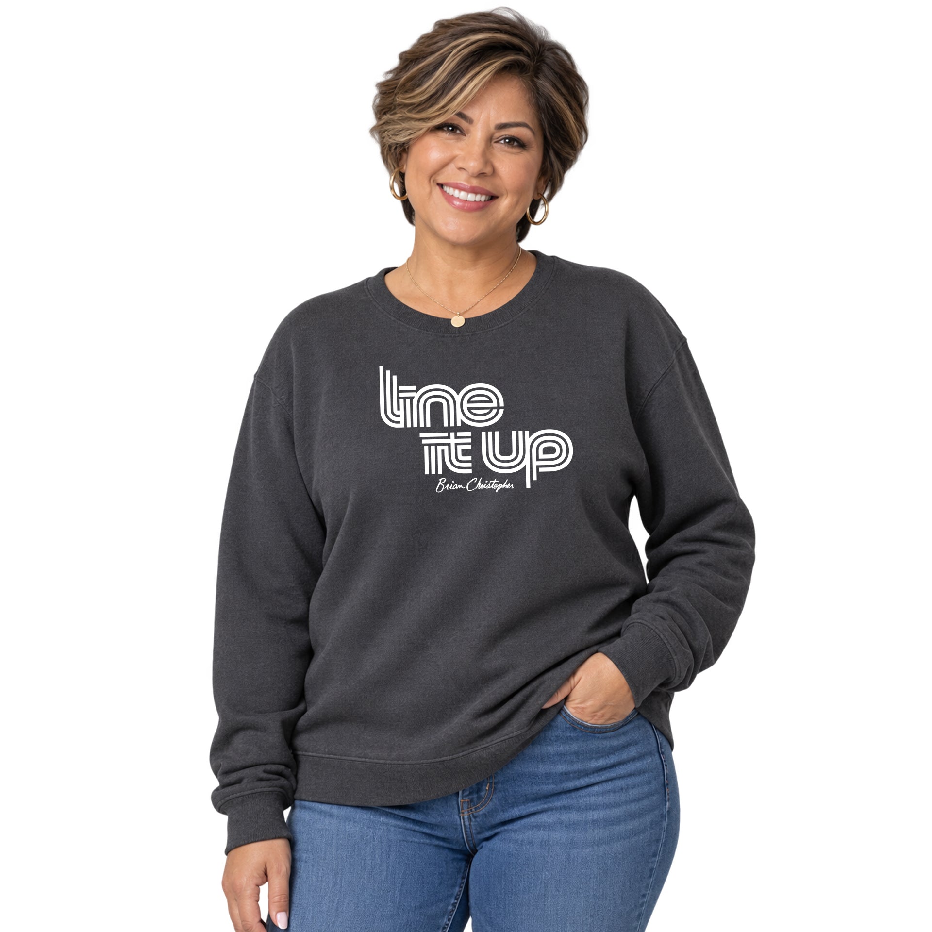 NEW! Line it Up! Signature Crew Sweatshirt