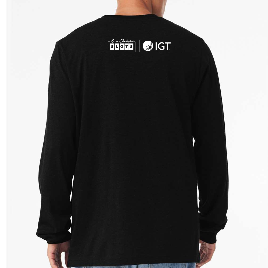 double dollar long sleeve logo back