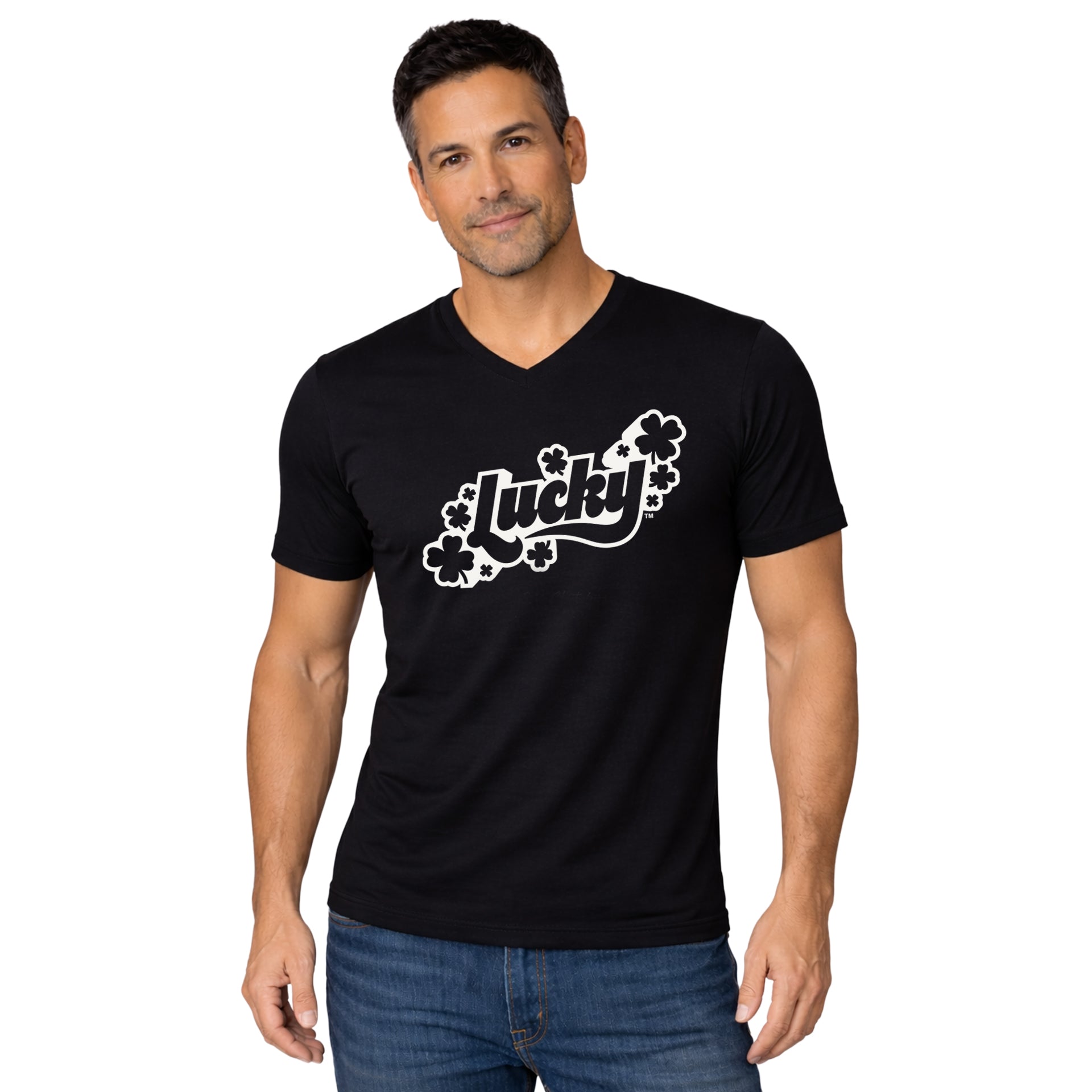 Lucky Unisex Crew & V-Neck Tee