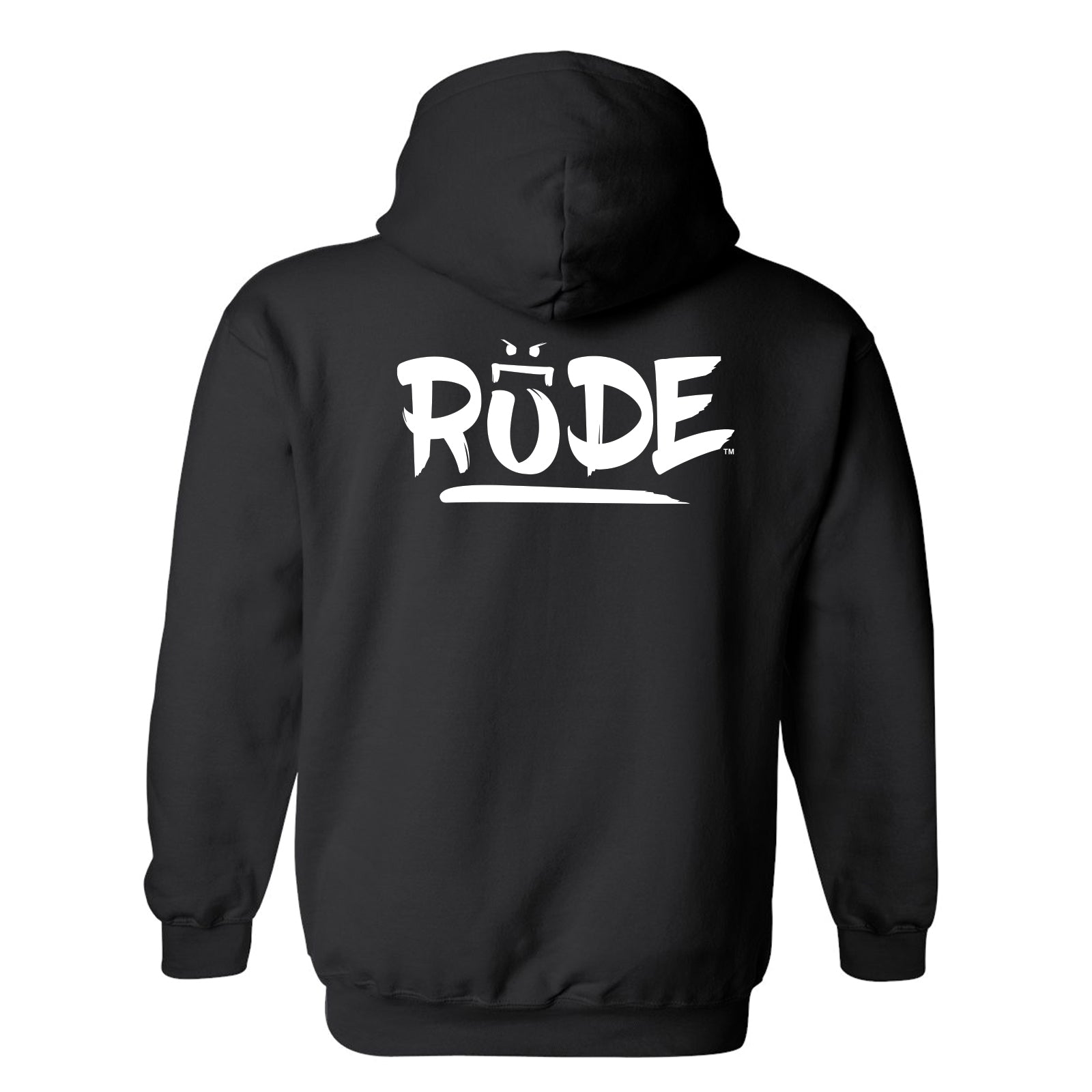 Rude Chest & Back Logo Pullover Hoodie