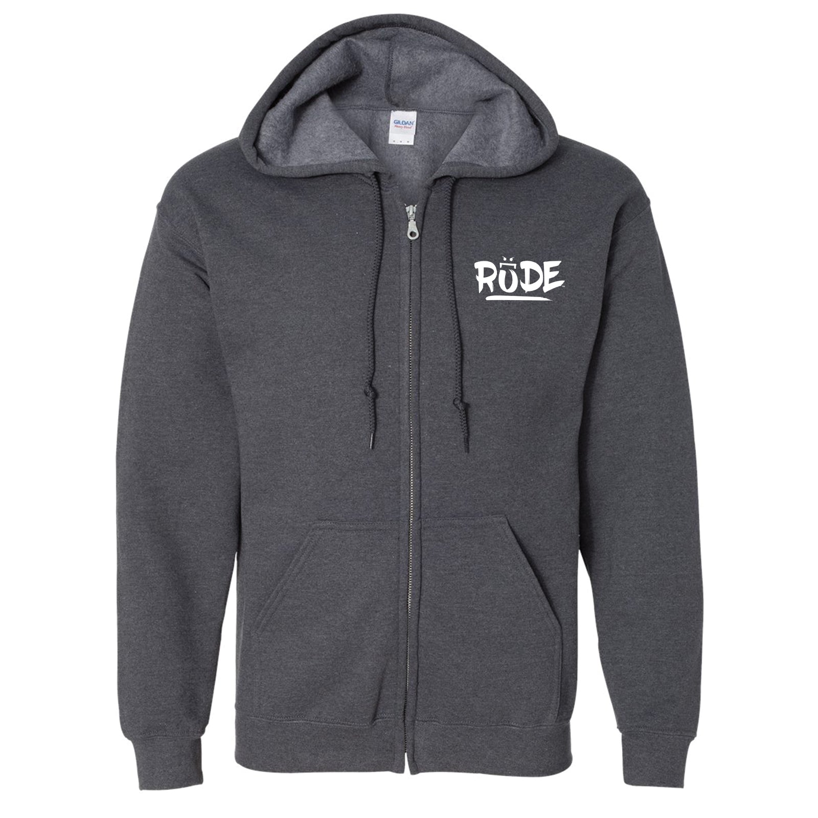 Rude (Small Logo) Full-Zip Hoodie