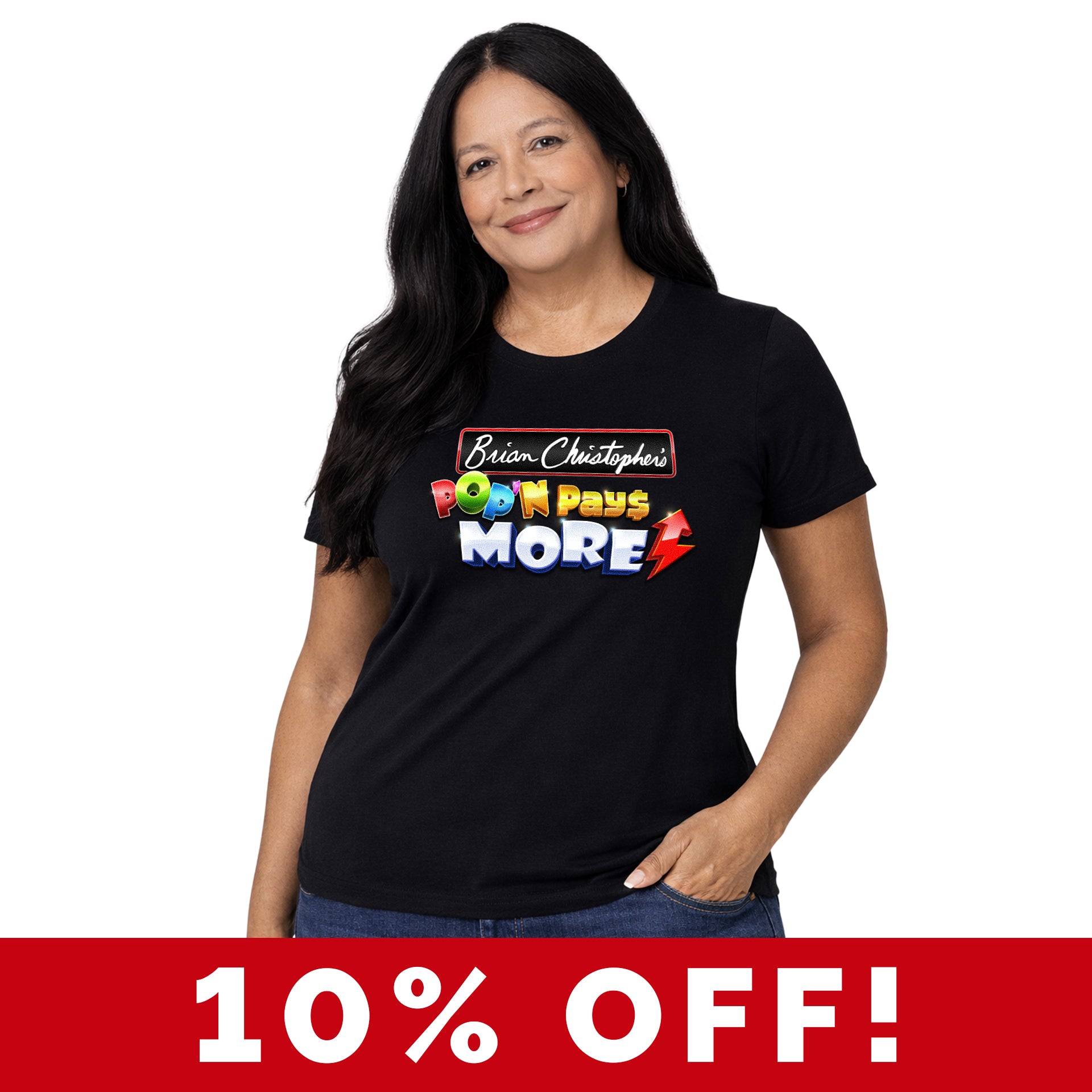 Brian Christopher's Pop'N Pays More Logo Unisex Tee