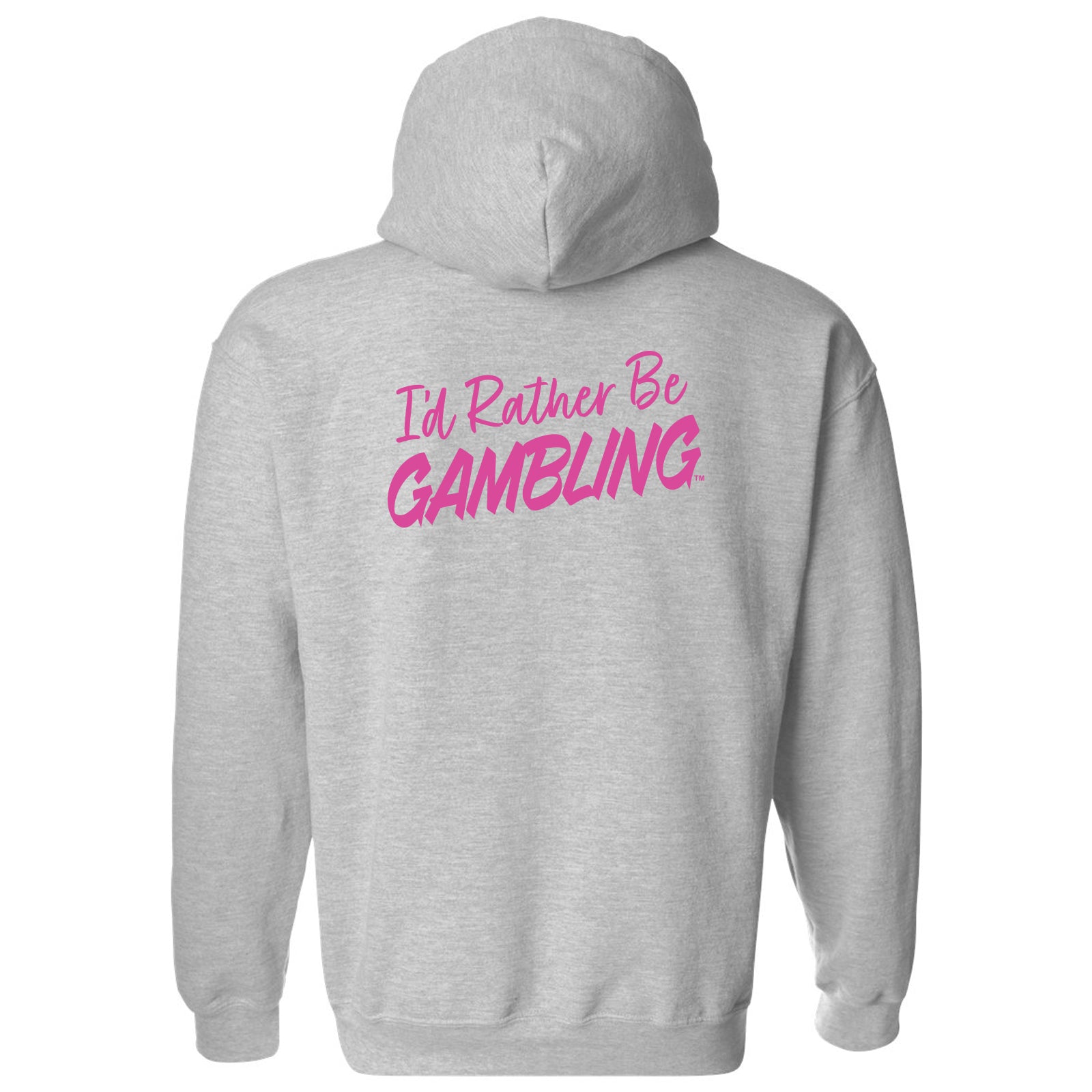 I'd Rather Be Gambling Chest & Back Logo Pullover Hoodie
