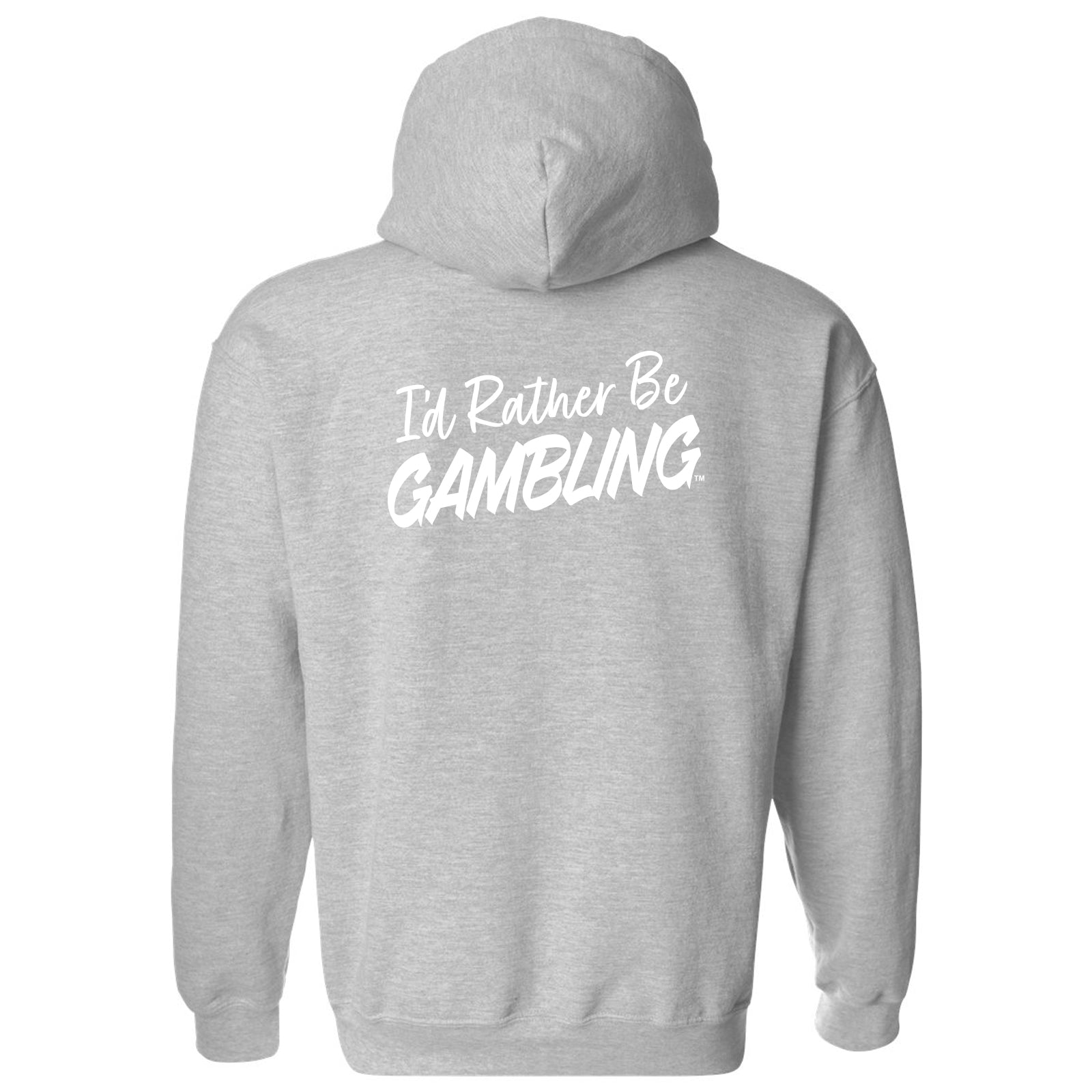 I'd Rather Be Gambling Chest & Back Logo Pullover Hoodie