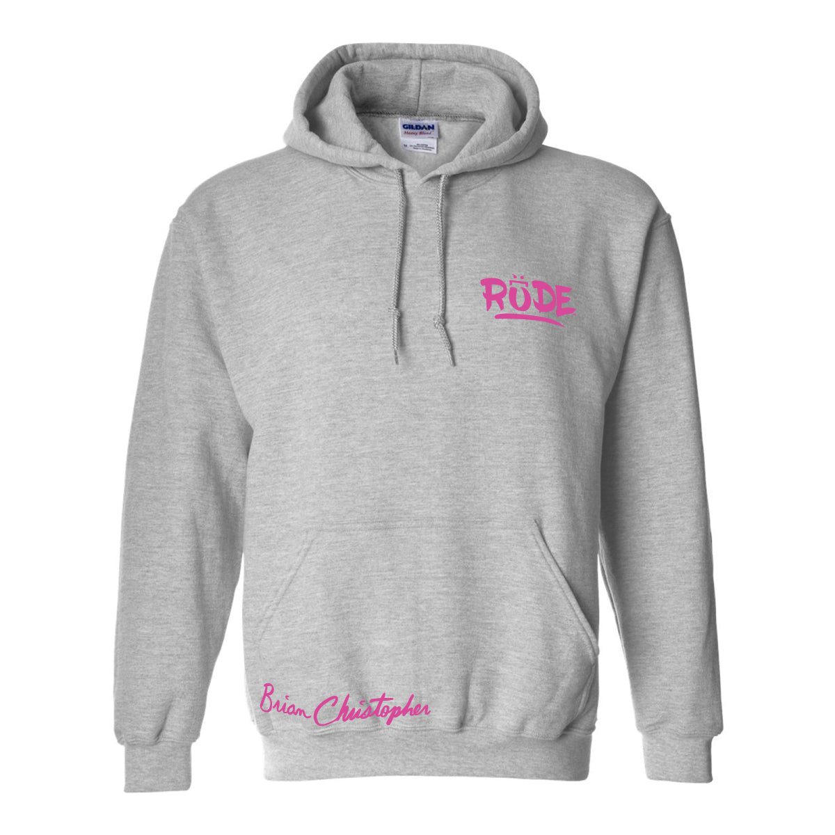 Rude Chest & Back Logo Pullover Hoodie