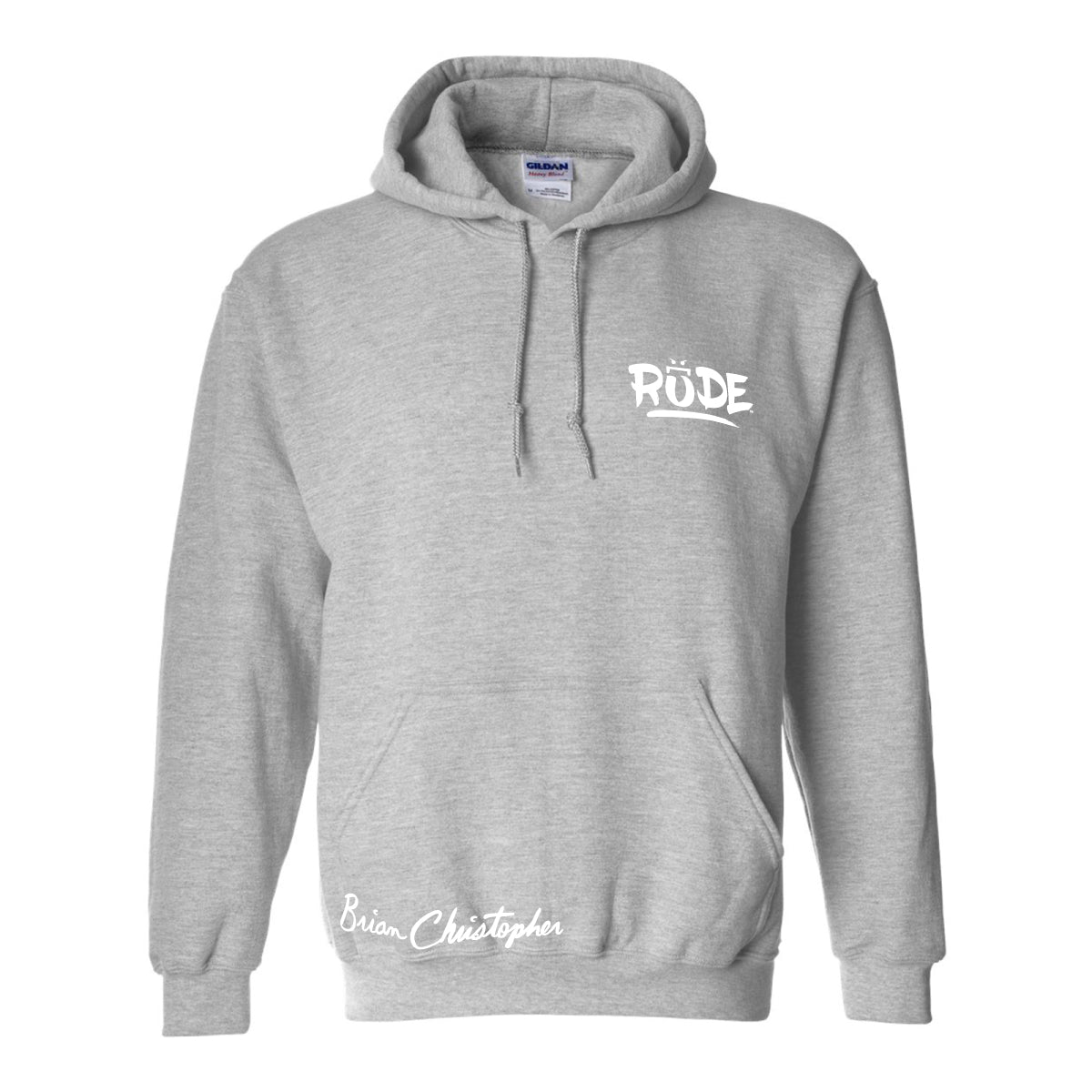 Rude Chest & Back Logo Pullover Hoodie