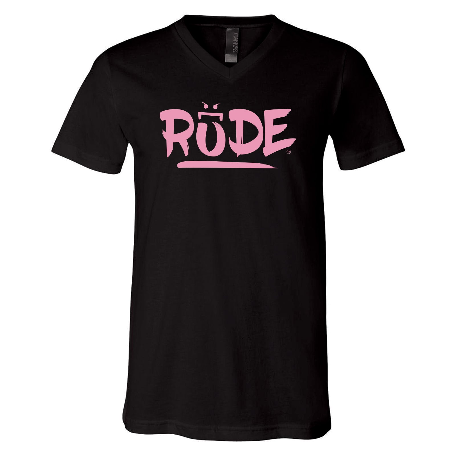RUDE (Baby Pink) V-Neck Unisex T-Shirt