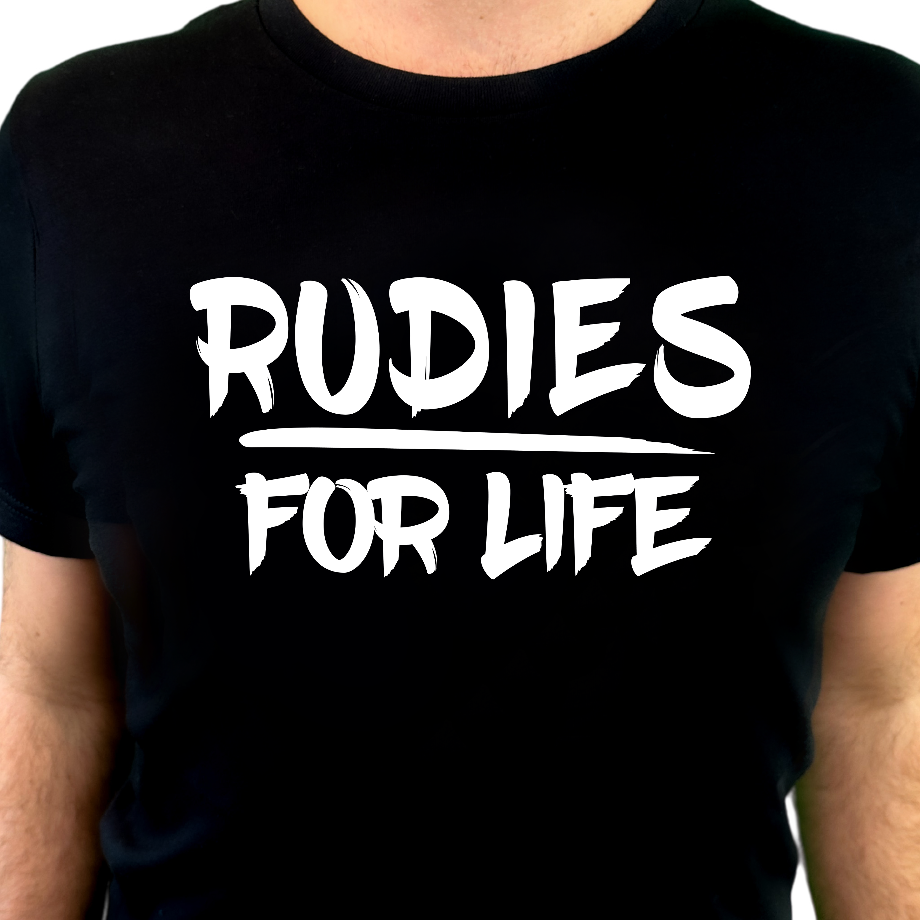 RUDIES FOR LIFE Crew & V-Neck Tee