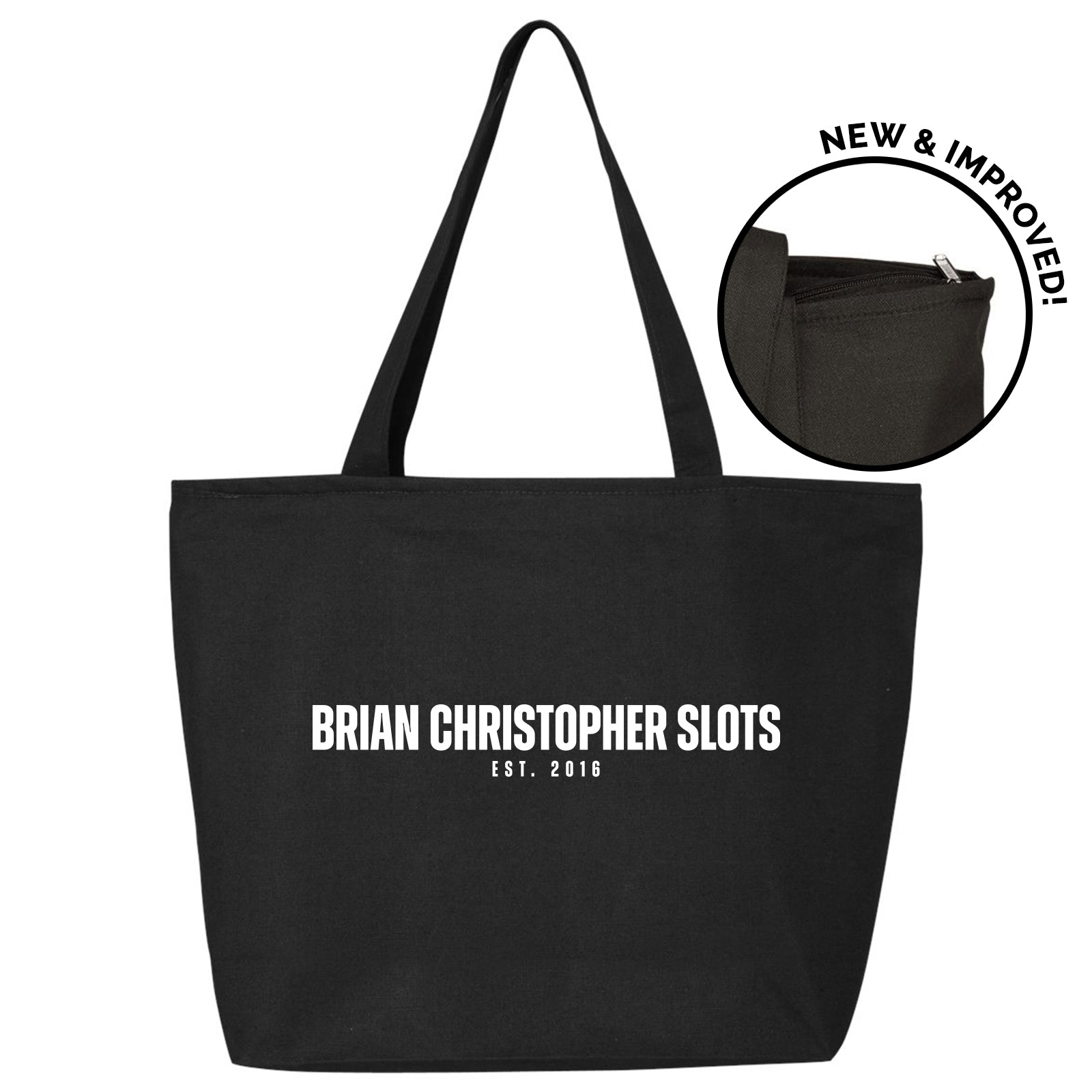 tote front 10yr white logo