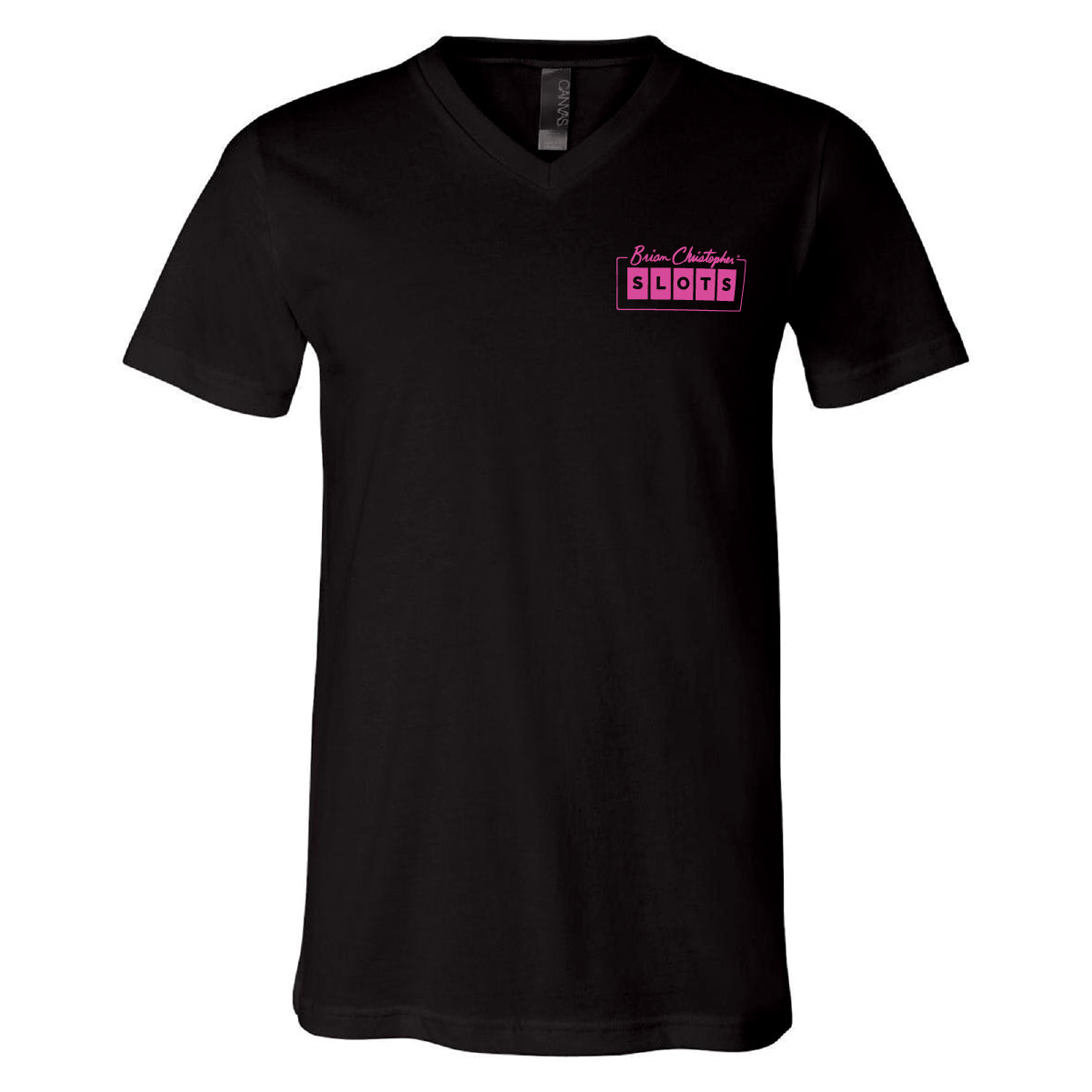 BCSlots Chest & Back Logo Crew & V-Neck Tee