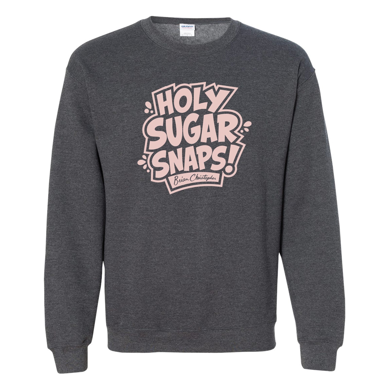 crewsweat holy sugar metallic pink front