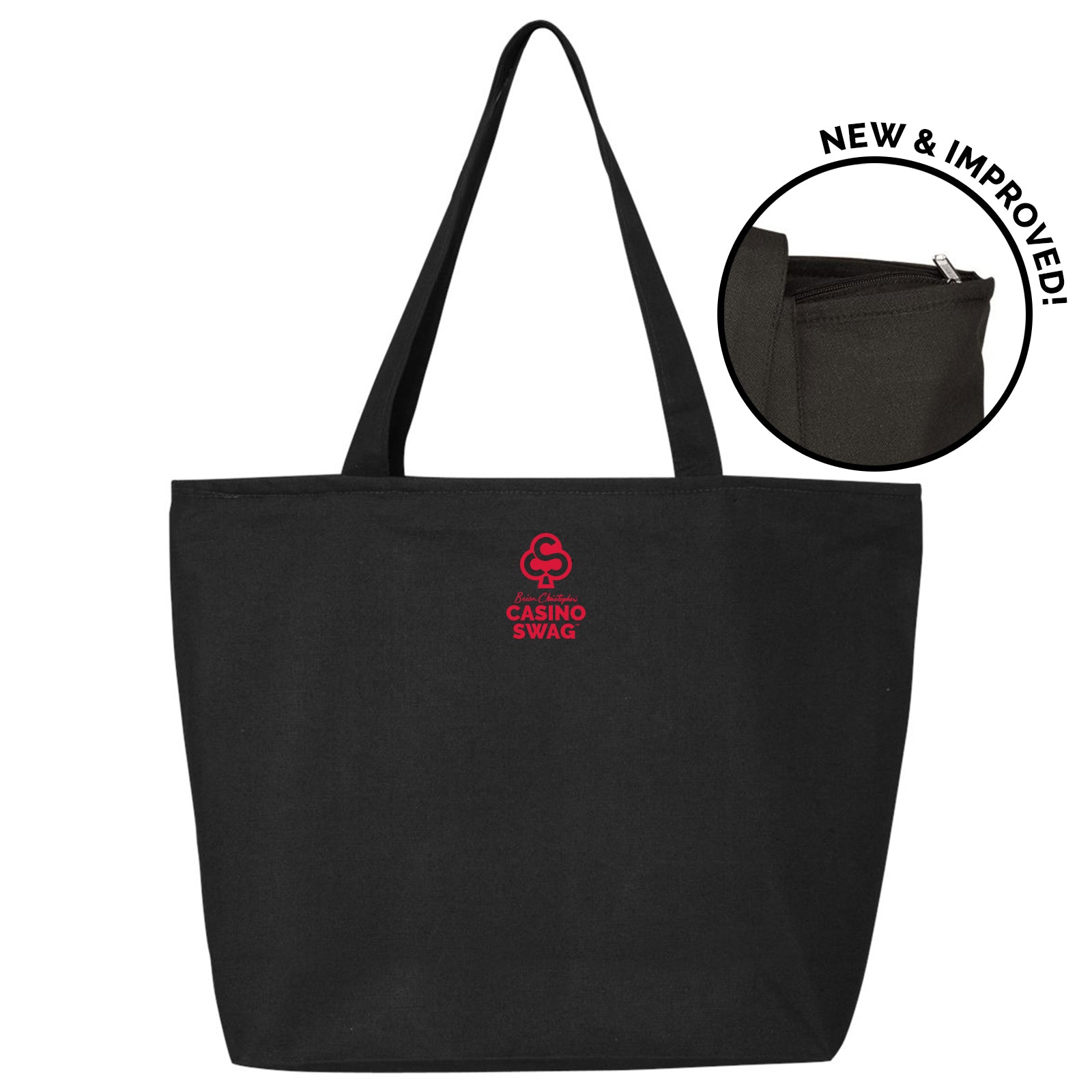 CSred back tote bcslots red