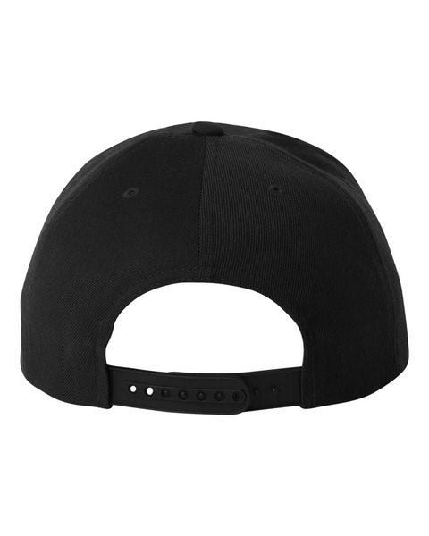 Brian Christopher snapback hat with black brim back view