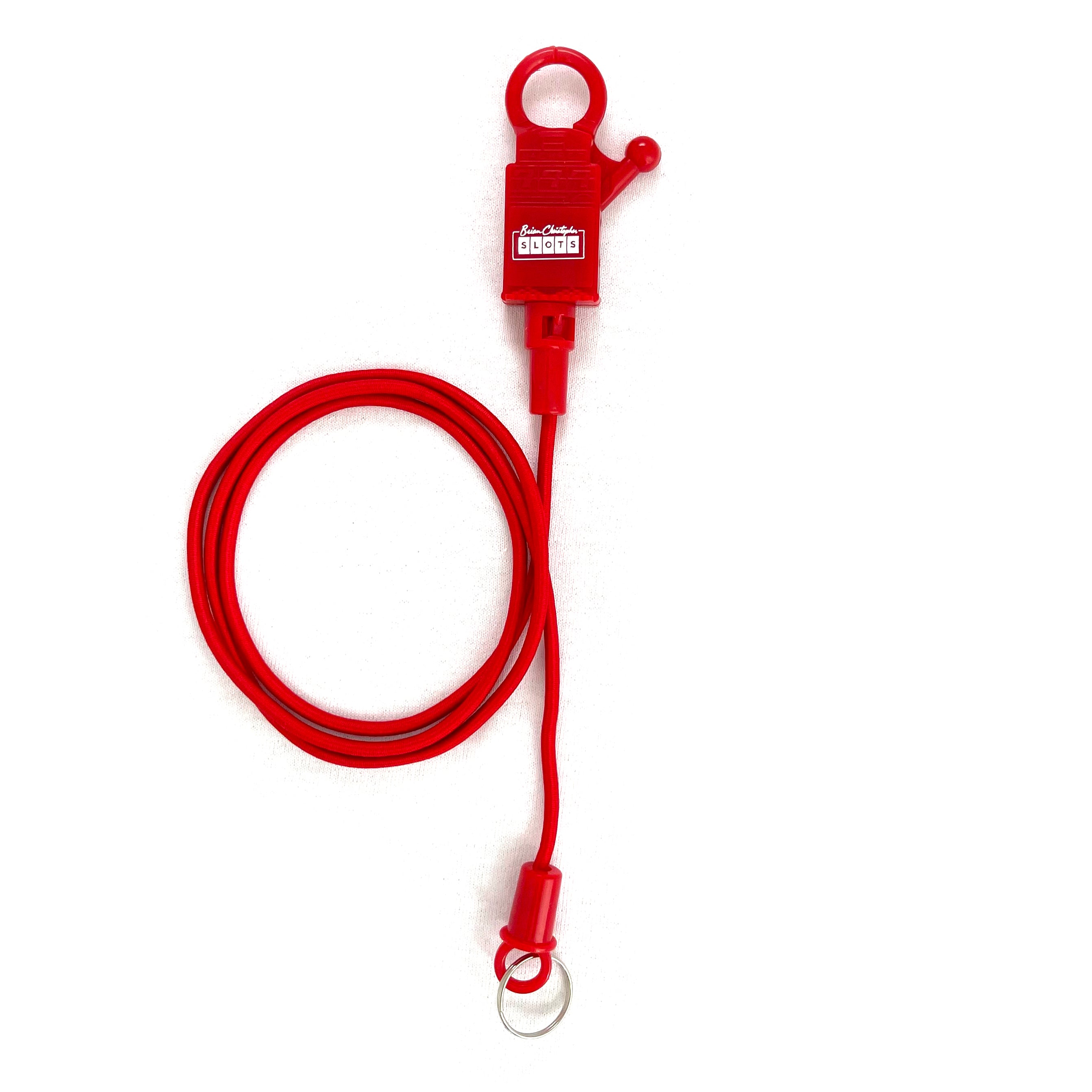Brian Christopher Slots players card red bungee cord