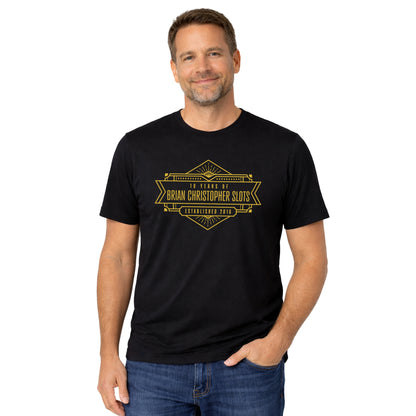 NEW! Metallic 10 Year Anniversary Crew & V-Neck Tee