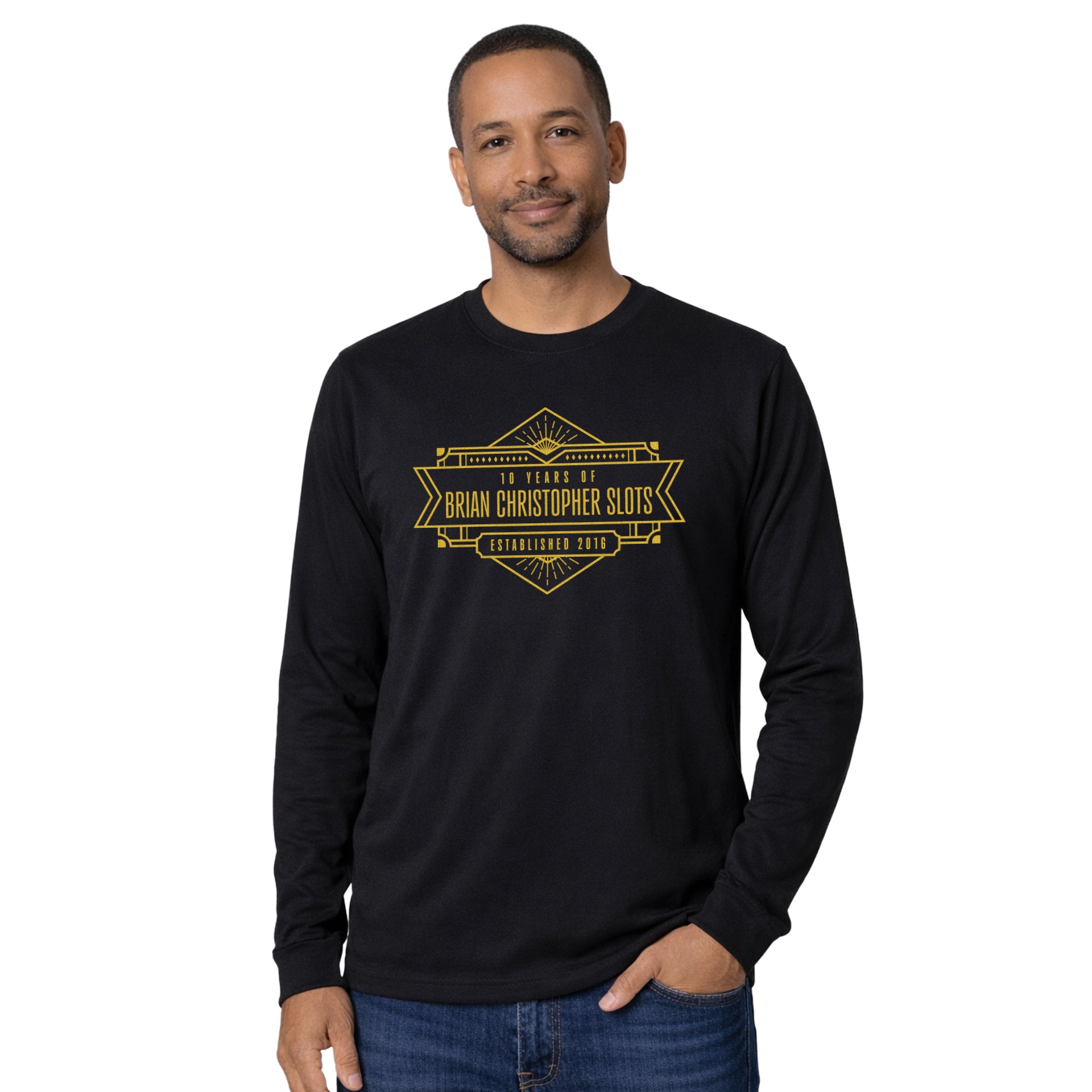 NEW! Metallic 10 Year Anniversary Long Sleeve Tee