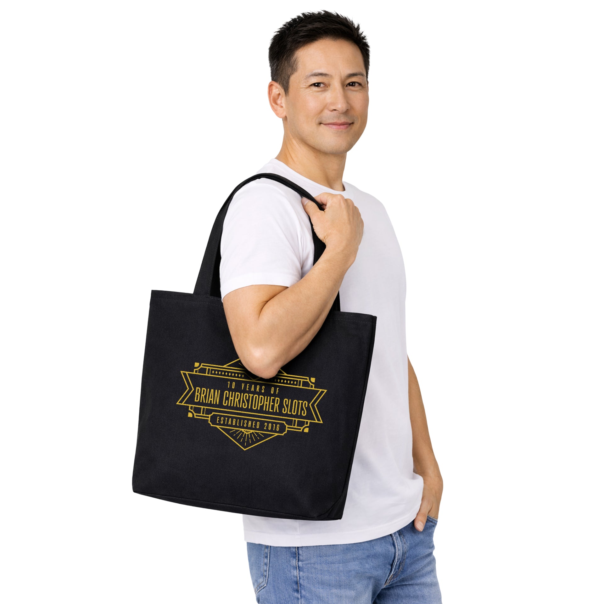 NEW! Metallic 10 Year Anniversary Tote