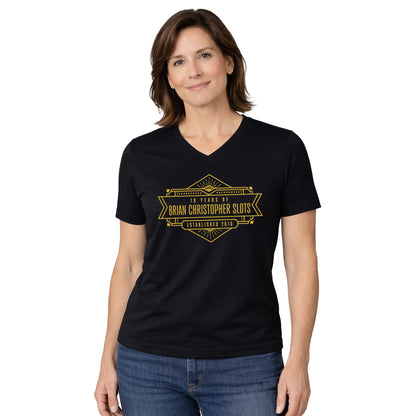 NEW! Metallic 10 Year Anniversary Crew & V-Neck Tee