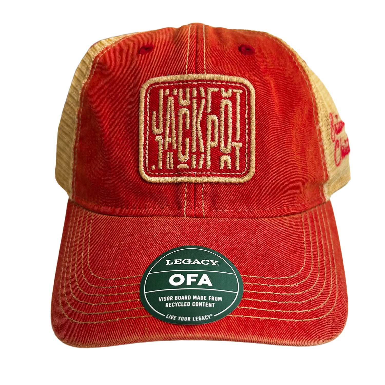 NEW! Jackpot Scarlet Trucker Hat