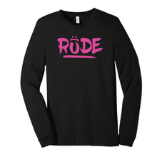 Load image into Gallery viewer, Rude long sleeve T-shirt in pink front
