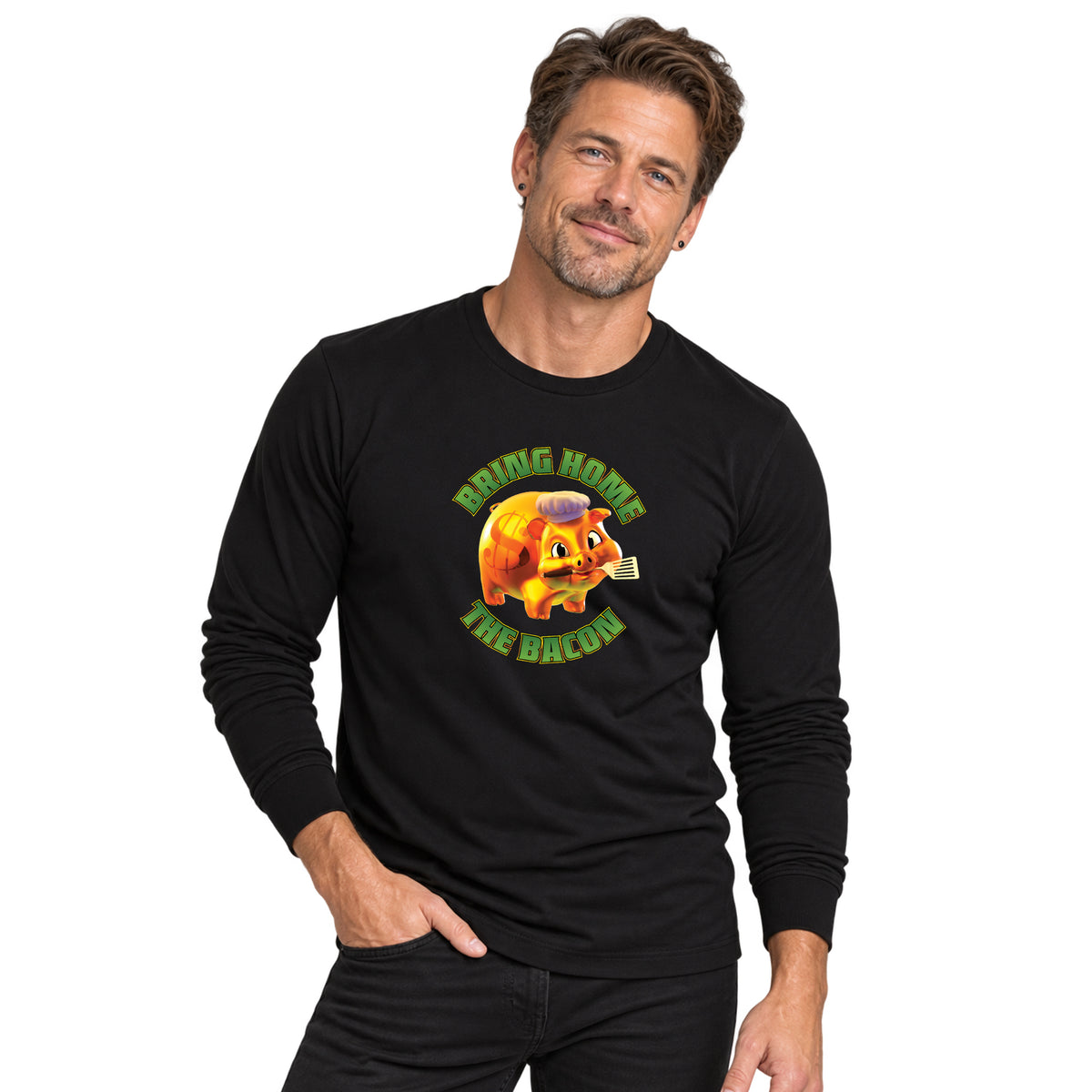 NEW! Bring Home The Bacon Long Sleeve Tee