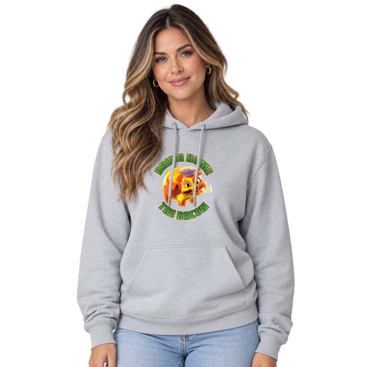 NEW! Bring Home The Bacon Pullover Hoodie
