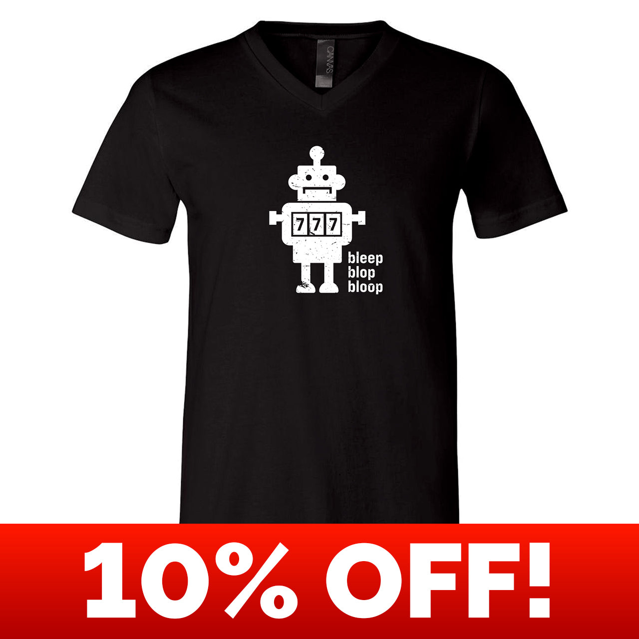 From The Vault: Bleep Blop Bloop V-Neck