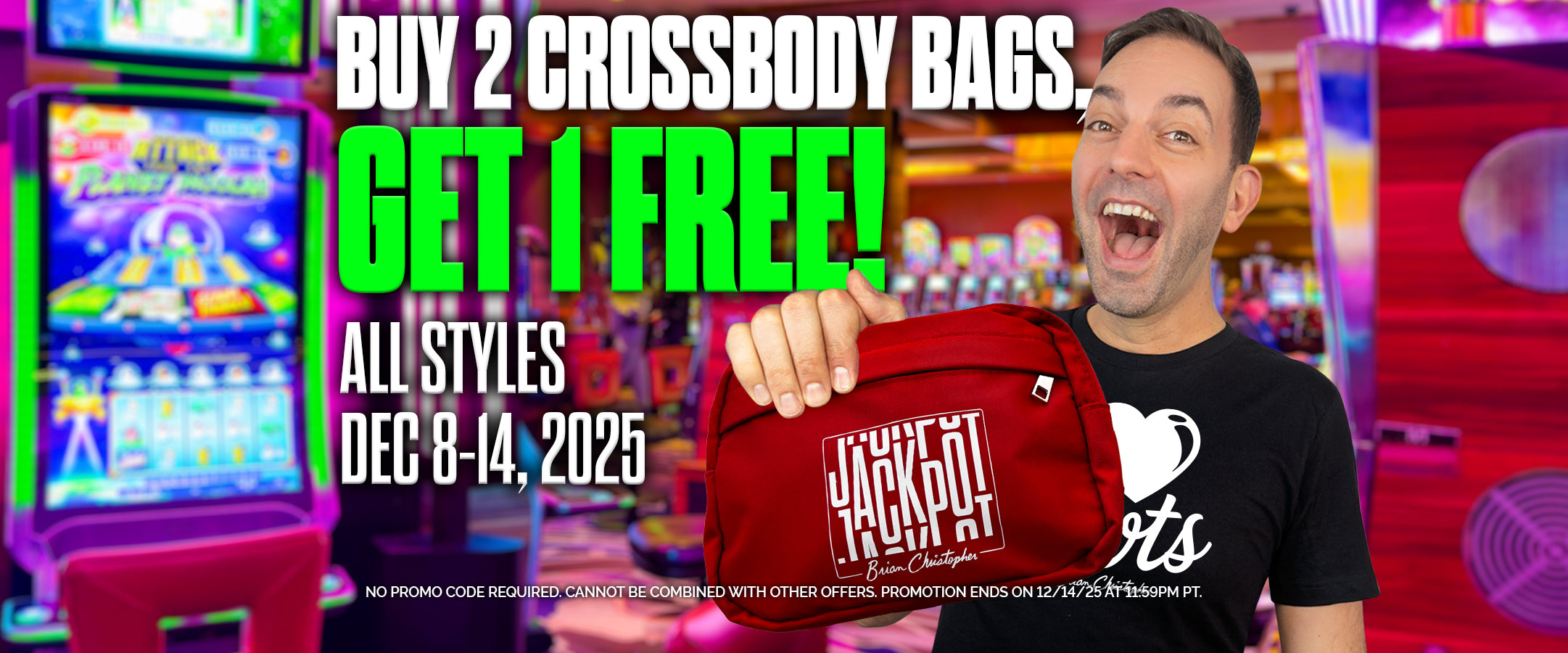 Buy 2 Crossbody Bags, Get 1 Free! Promotions ends on 12/14/25 at 11:59PM PT.