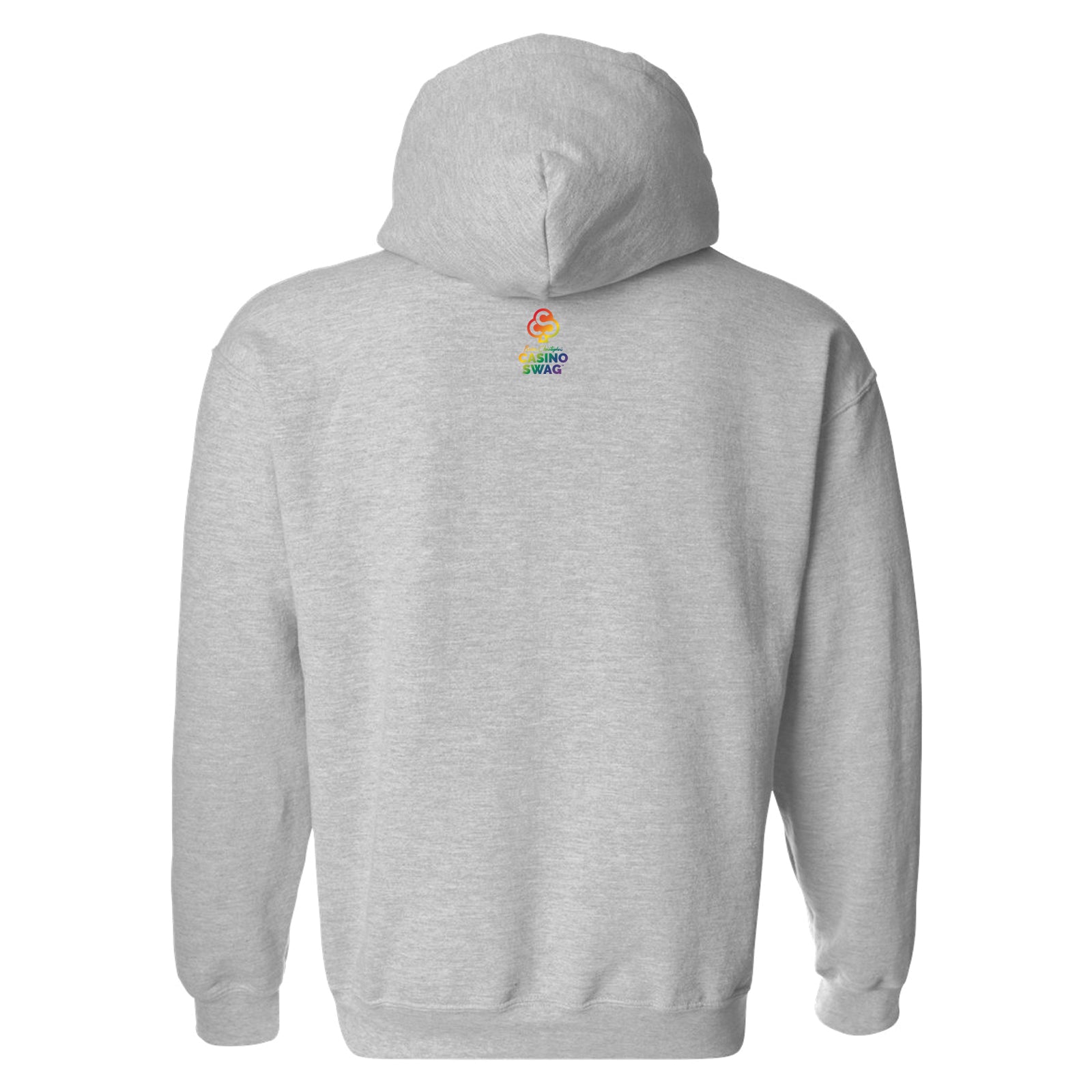 CS Logo Rainbow Hood back grey