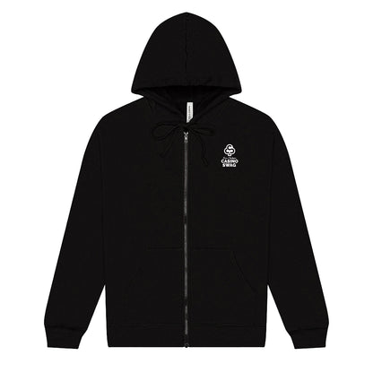 White cs logo chest fullzip