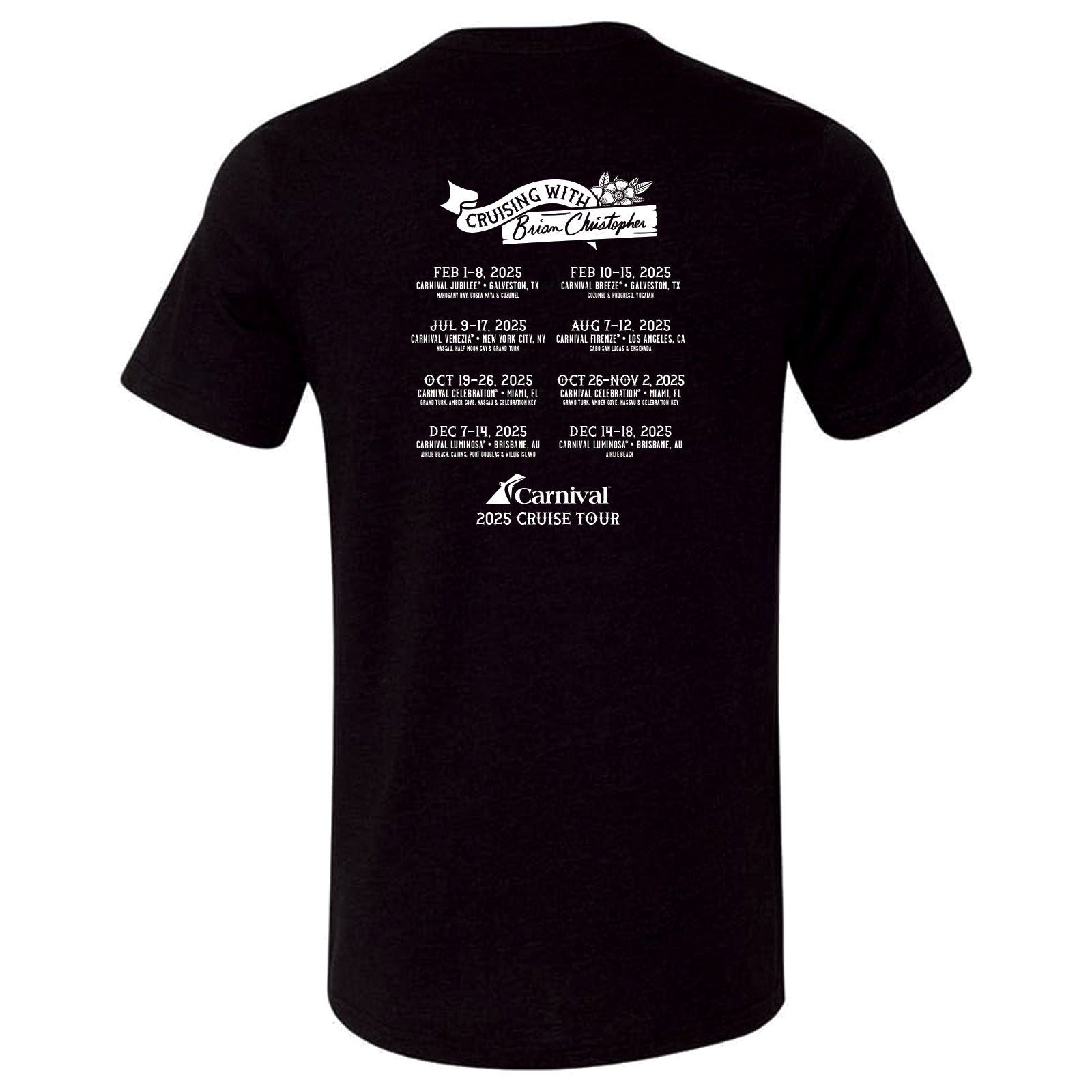 BCSlots x Carnival Cruise World Tour V-Neck Tee