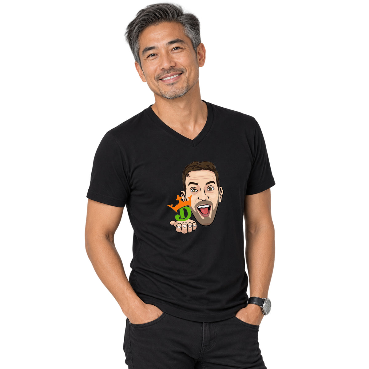 NEW! Brian Christopher Caricature x DraftKings! Crew Neck & V-Neck Tee